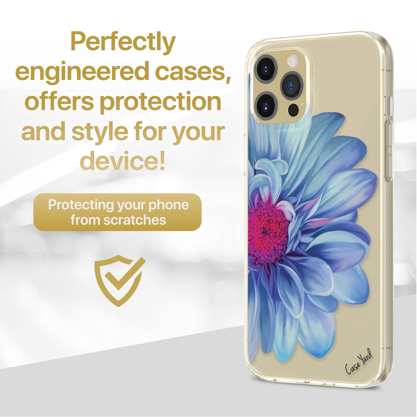 Mona Lisa Flower TPU Clear Phone Case for iPhone & Samsung Phones