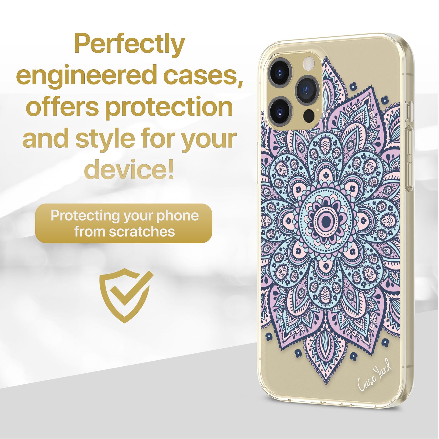 Dakota Mandala TPU Clear Phone Case for iPhone & Samsung Phones