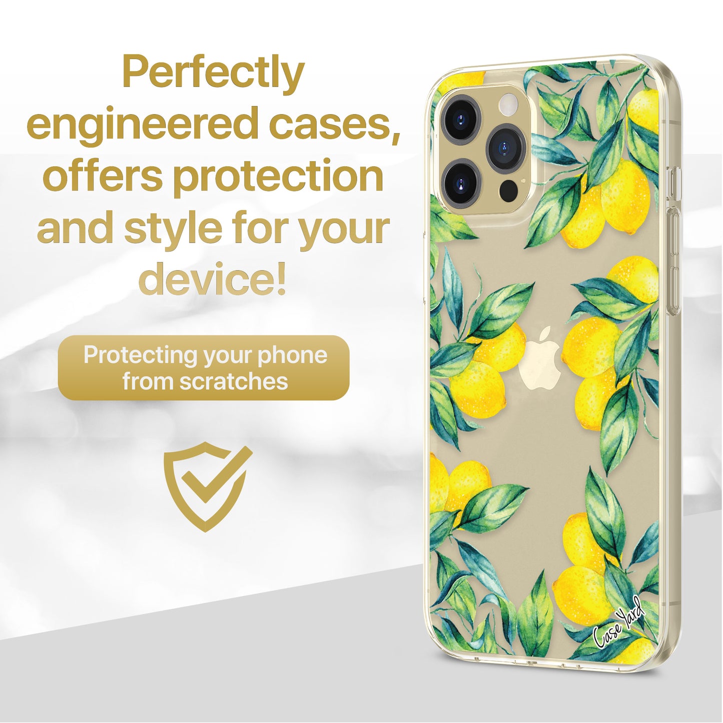 TPU Clear case with (Lemons) Design for iPhone & Samsung Phones