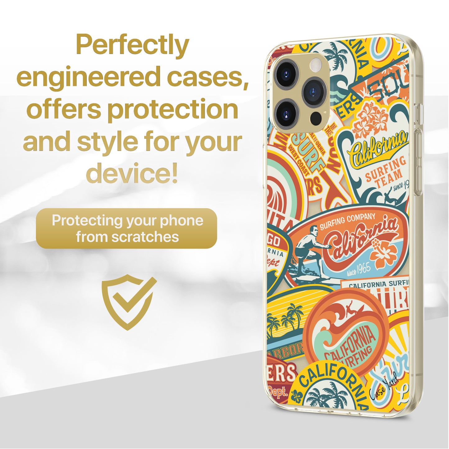 TPU Case Clear case with (Surfing Teams) Design for iPhone & Samsung Phones