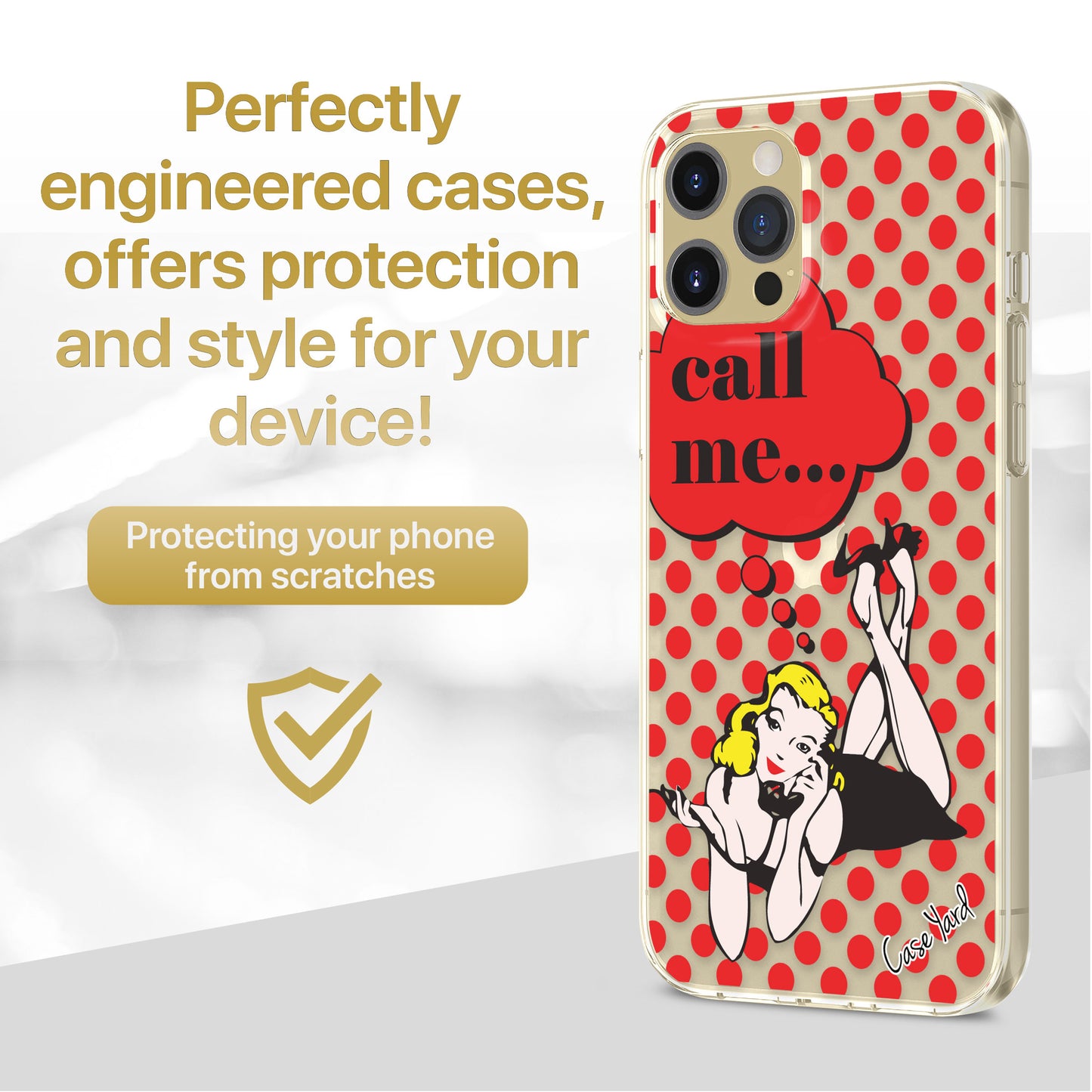 TPU Case Clear case with (Call Me) Design for iPhone & Samsung Phones