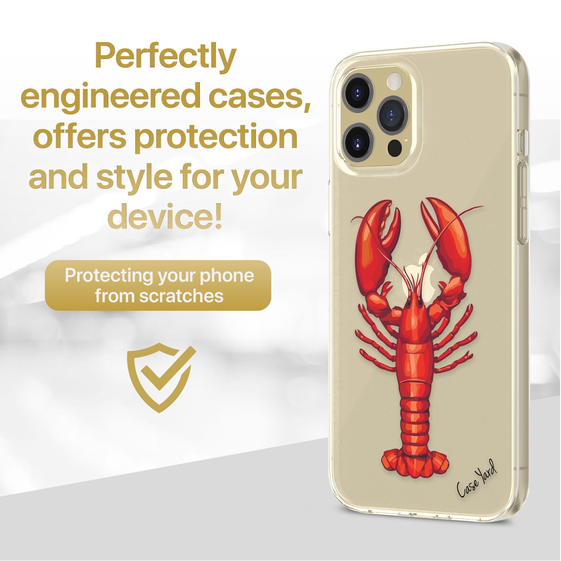 Lobster TPU Clear Phone Case for iPhone & Samsung Phones Lobster TPU Clear Phone Case for iPhone & Samsung Phones