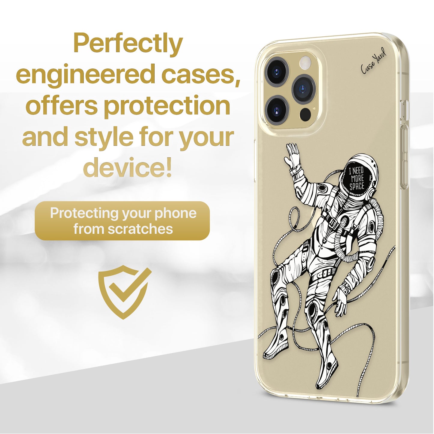 Astronaut TPU Clear Phone Case for iPhone & Samsung Phones