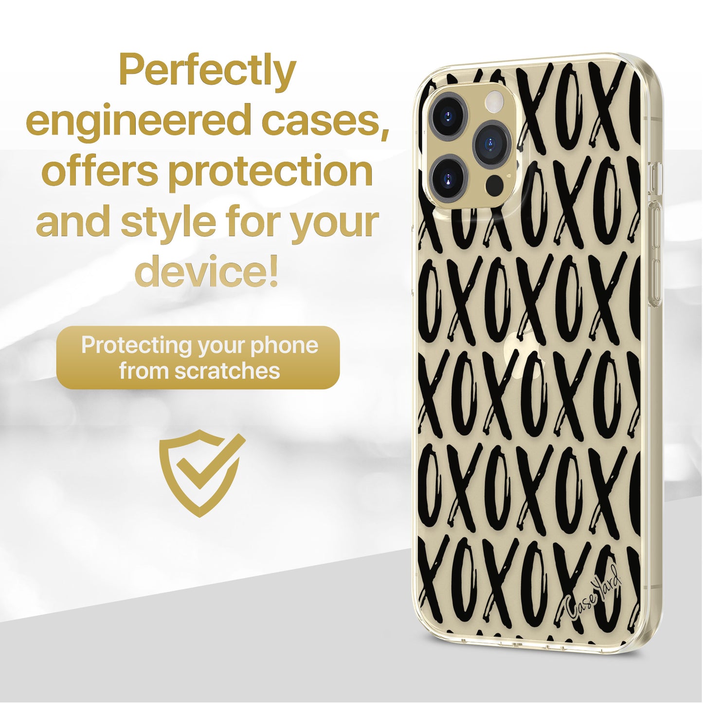 TPU Clear case with (XOXO) Design for iPhone & Samsung Phones