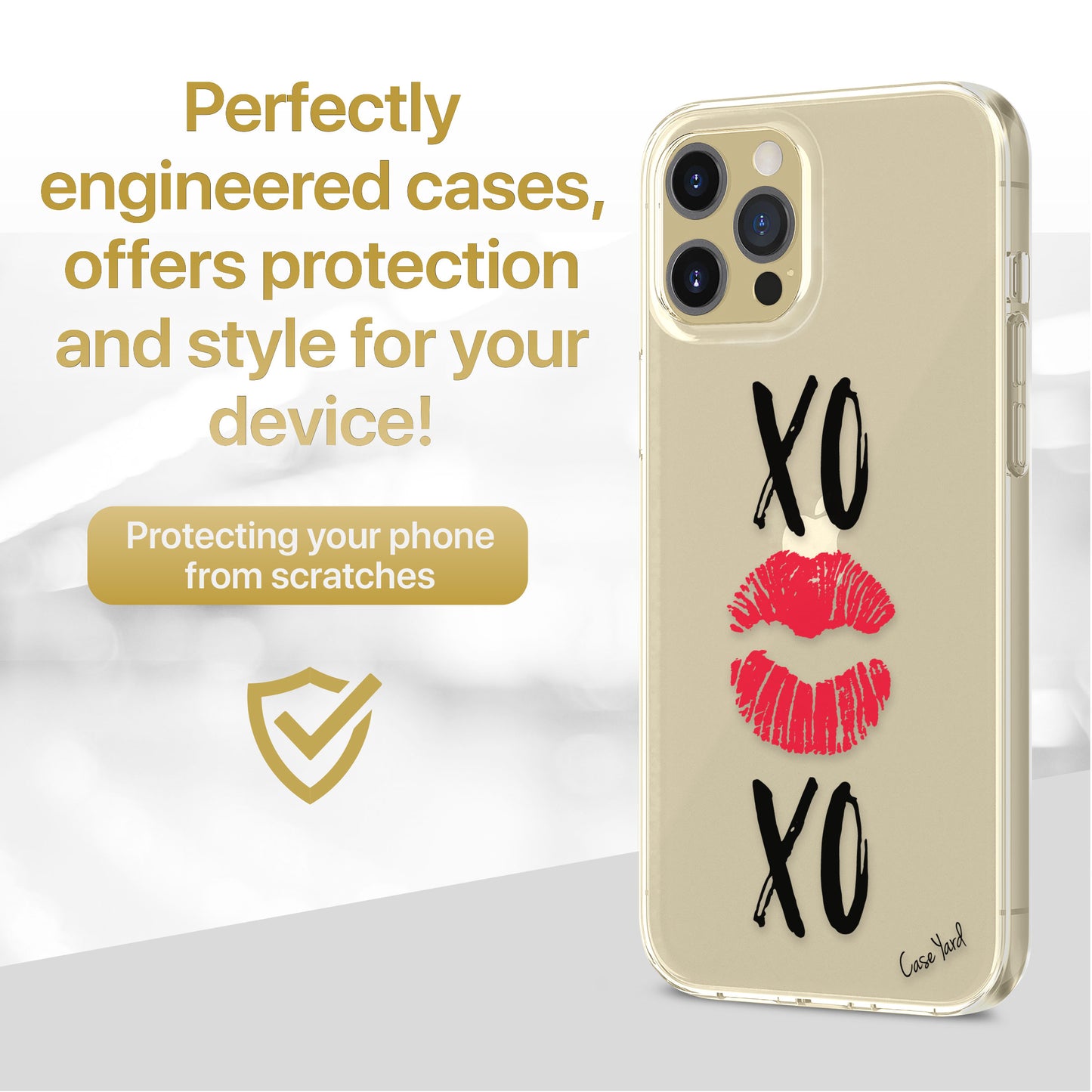 XOXO Kiss TPU Clear Phone Case for iPhone & Samsung Phones