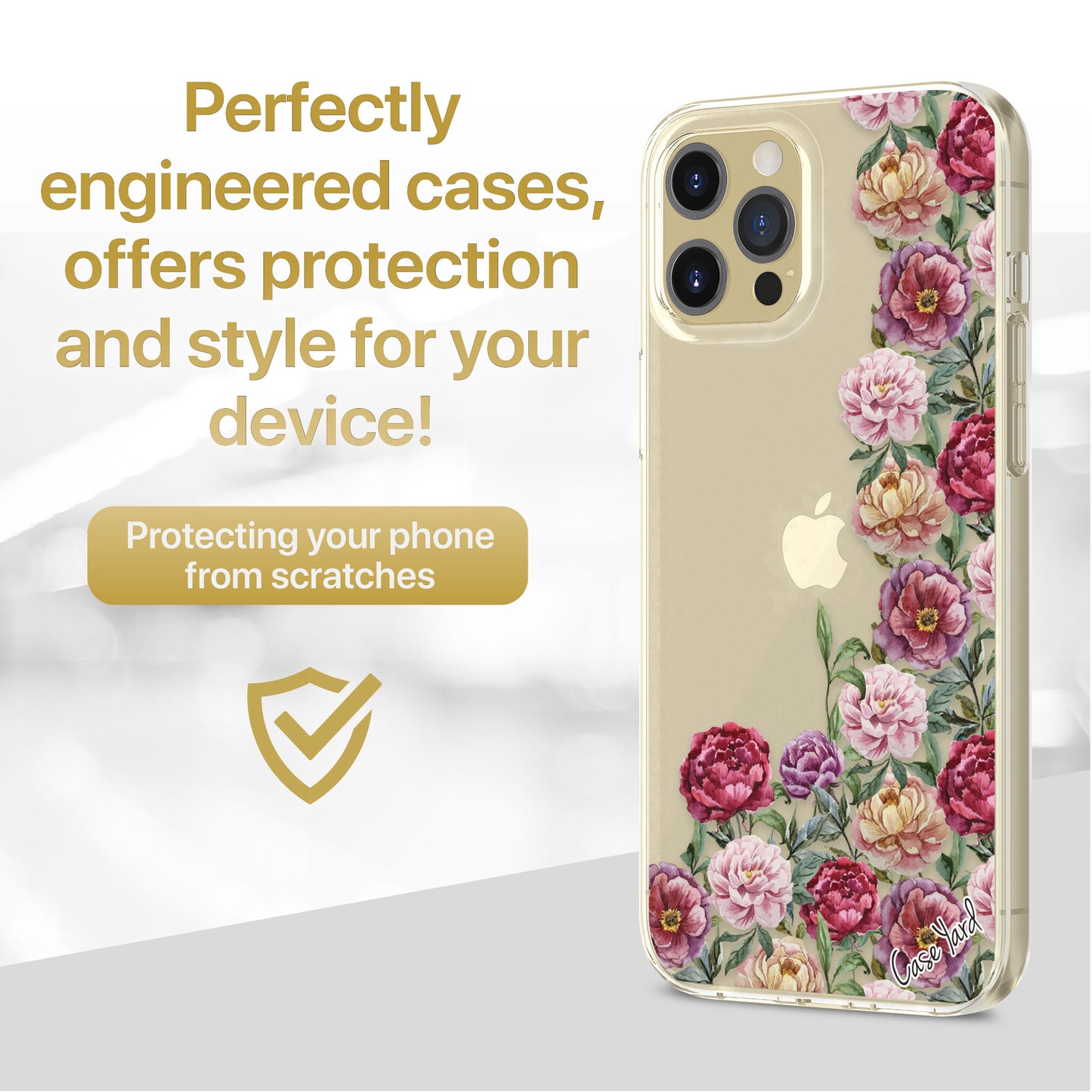 Purple Botanics TPU Clear Phone Case for iPhone & Samsung Phones