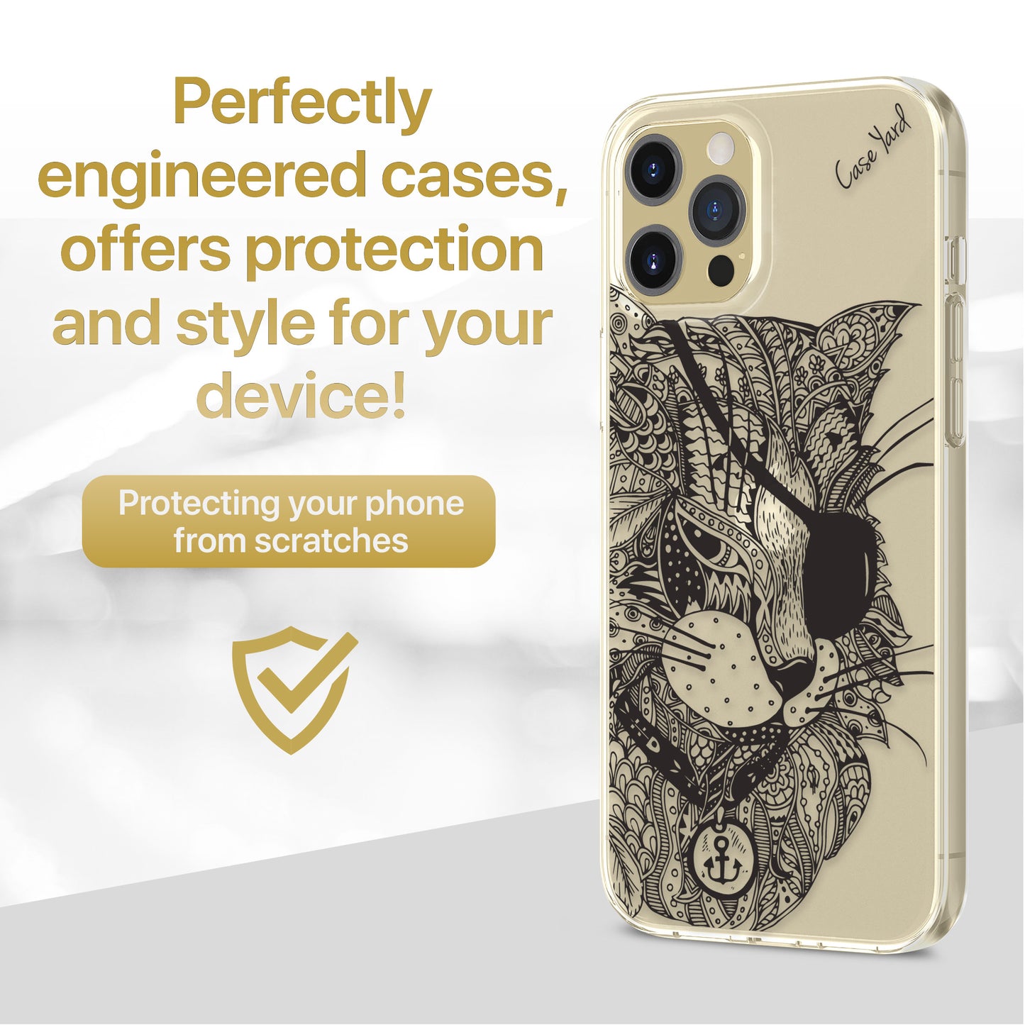 TPU Clear case with (Bad Cat) Design for iPhone & Samsung Phones
