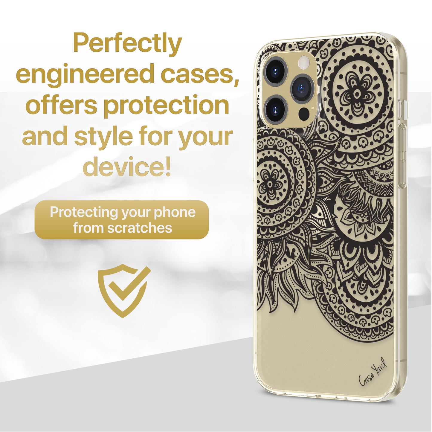 Doodle Circles TPU Clear Phone Case for iPhone & Samsung Phones