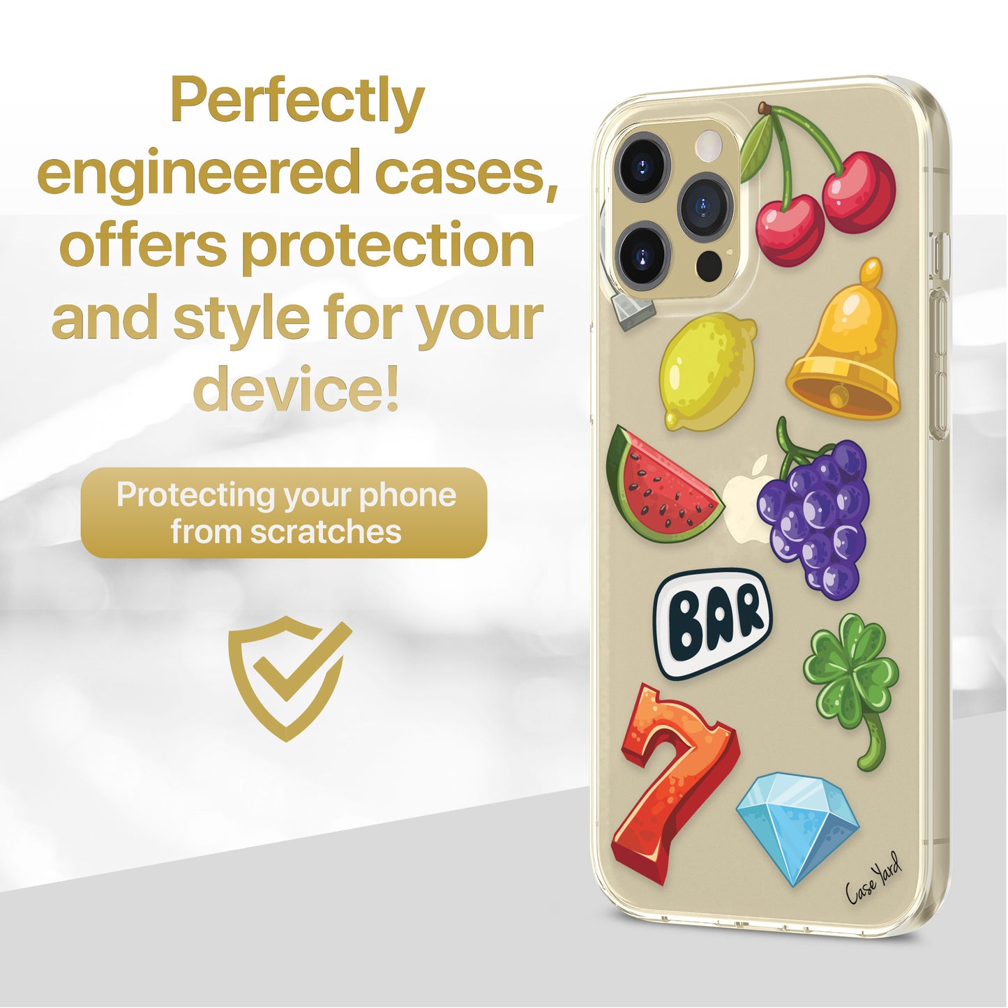 TPU Clear case with (Slot Machine) Design for iPhone & Samsung Phones