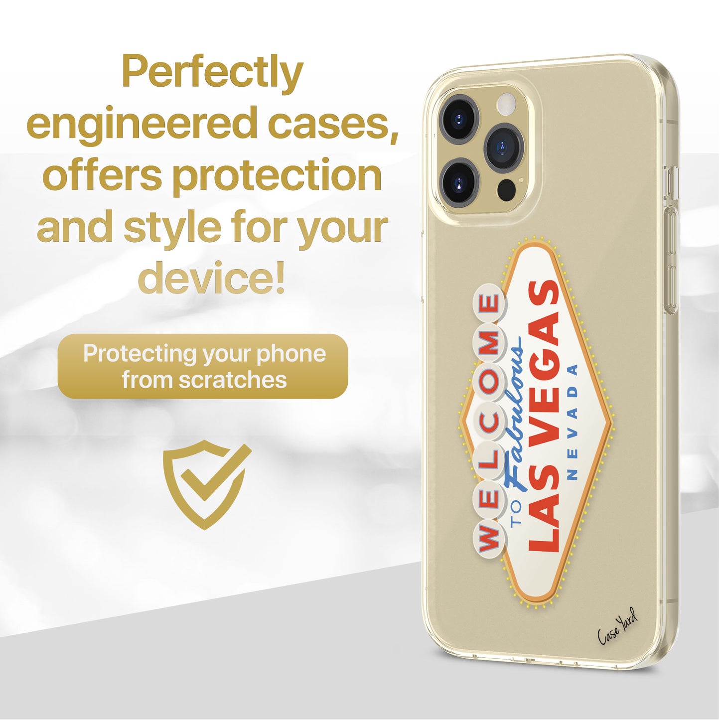 Las Vegas Sign TPU Clear Phone Case for iPhone & Samsung Phones