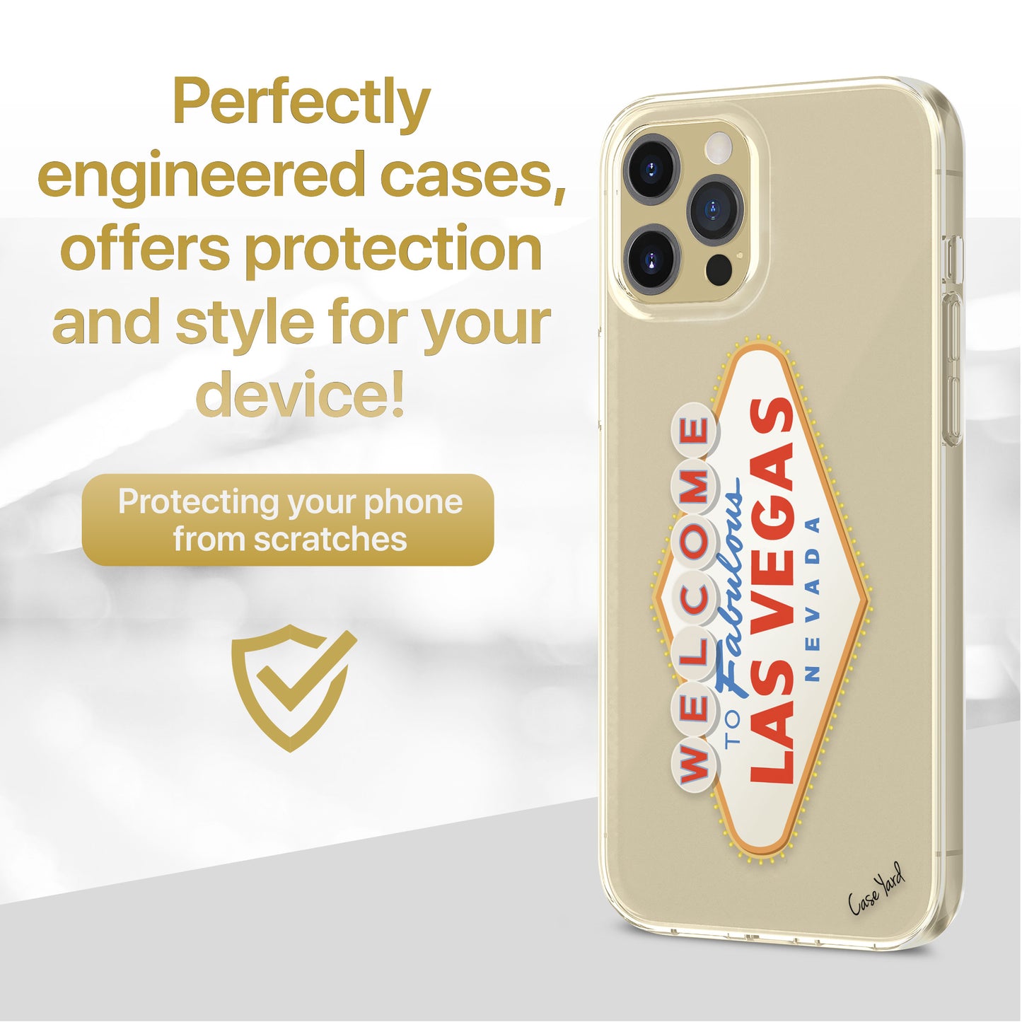 TPU Clear case with (Las Vegas Sign) Design for iPhone & Samsung Phones