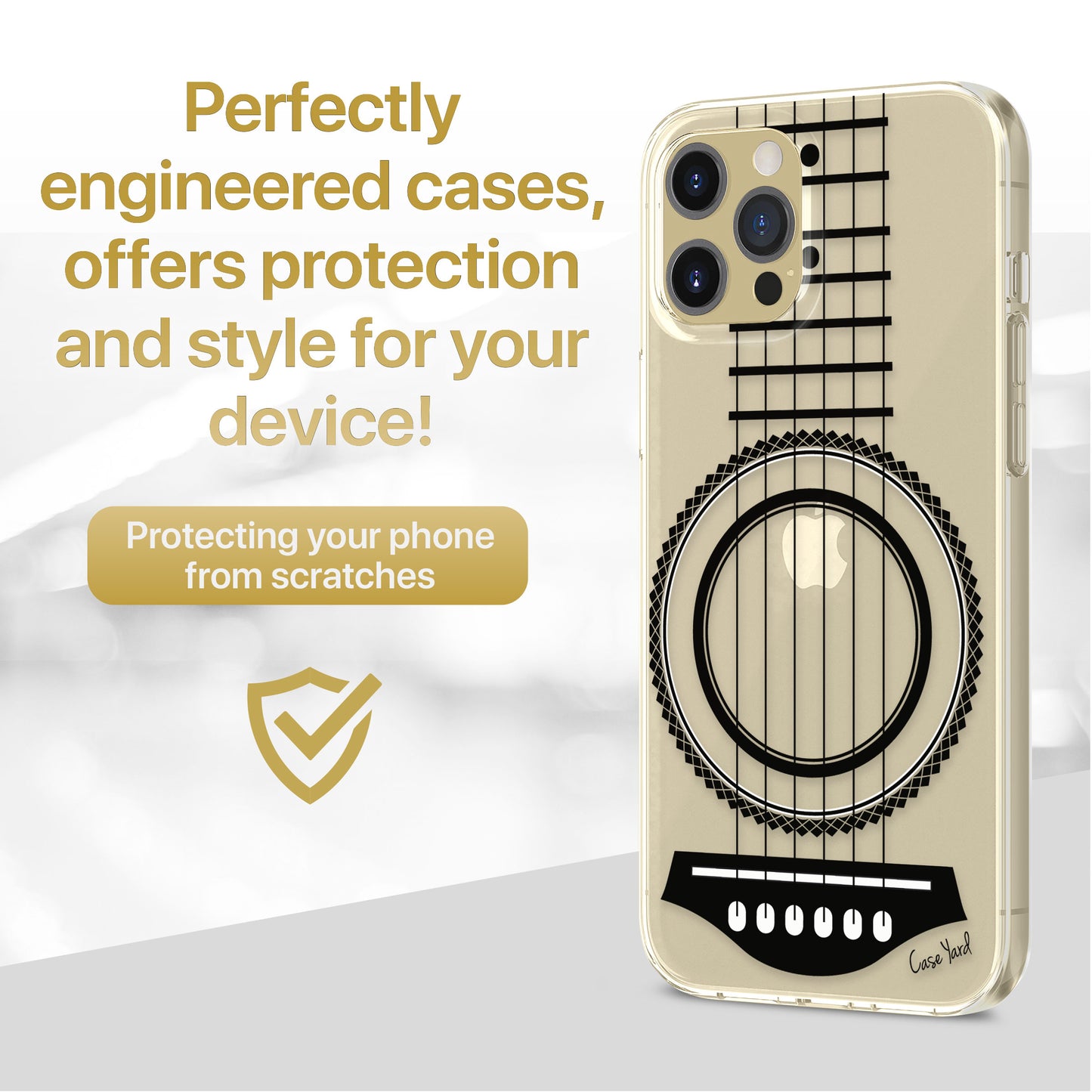 Guitar TPU Clear Phone Case for iPhone & Samsung Phones
