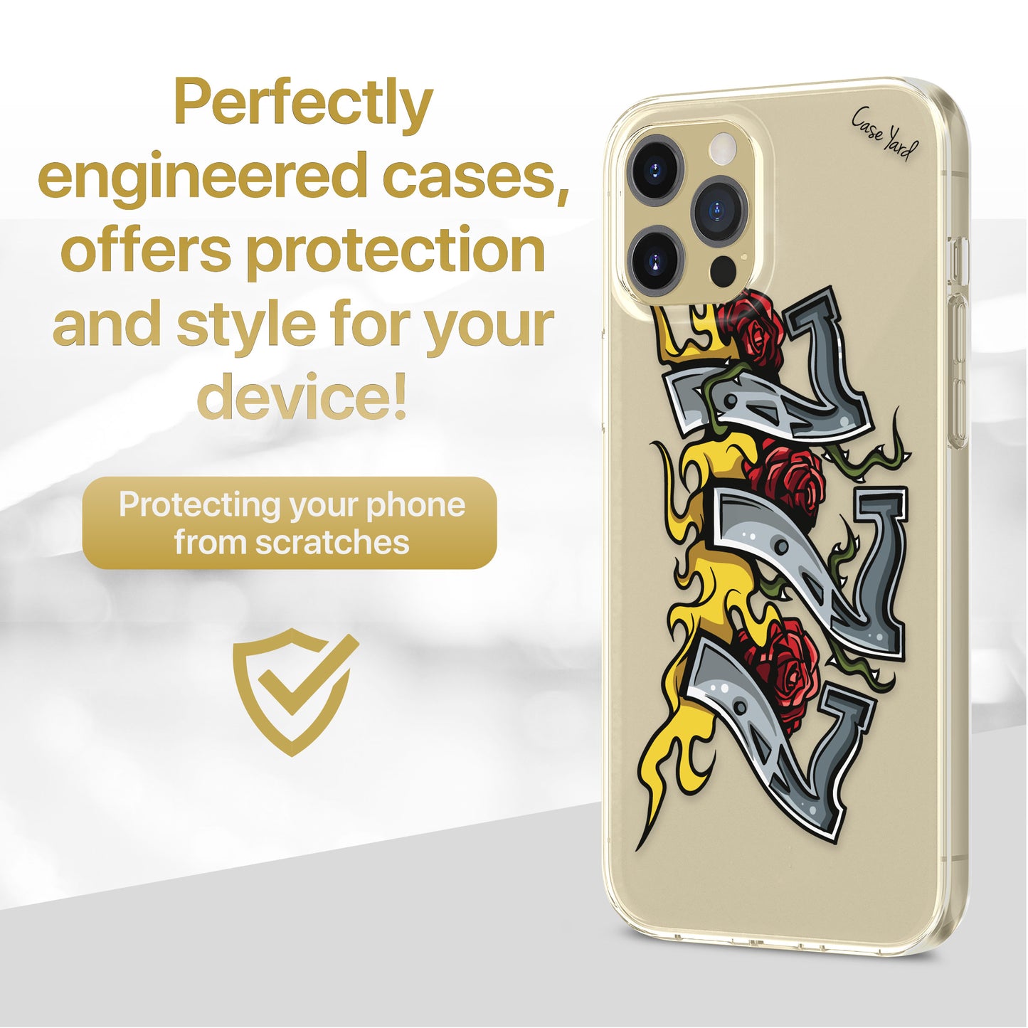 TPU Case Clear case with (777) Design for iPhone & Samsung Phones