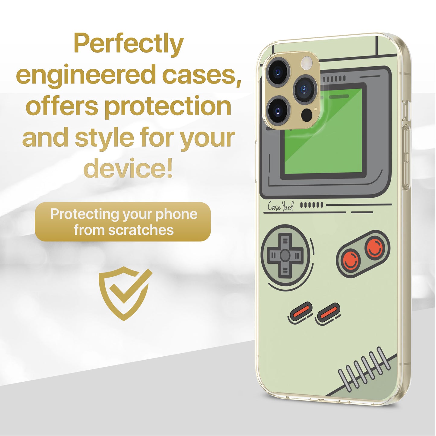 TPU Clear case with (CaseBoy) Design for iPhone & Samsung Phones