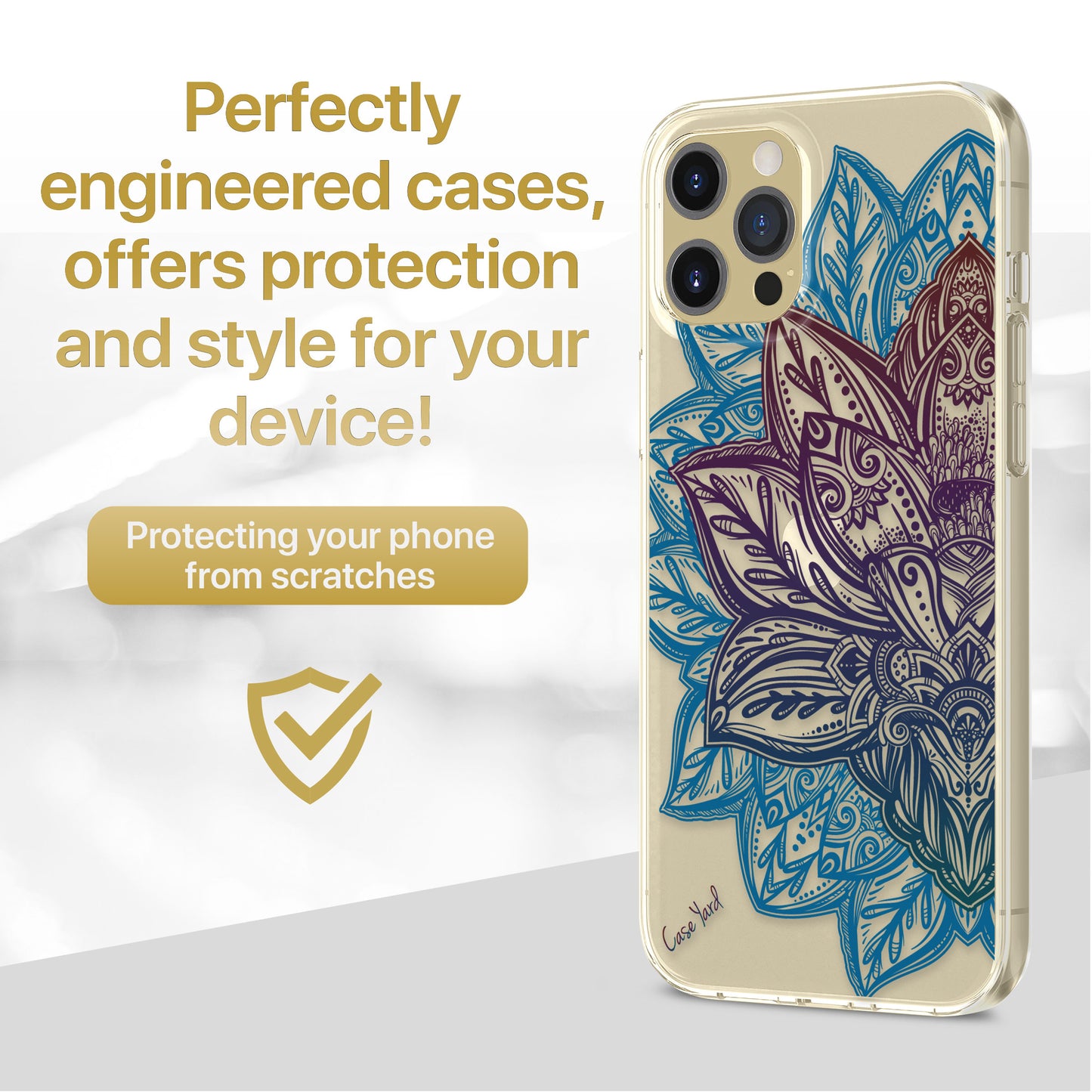 TPU Clear case with (Astra Mandala) Design for iPhone & Samsung Phones
