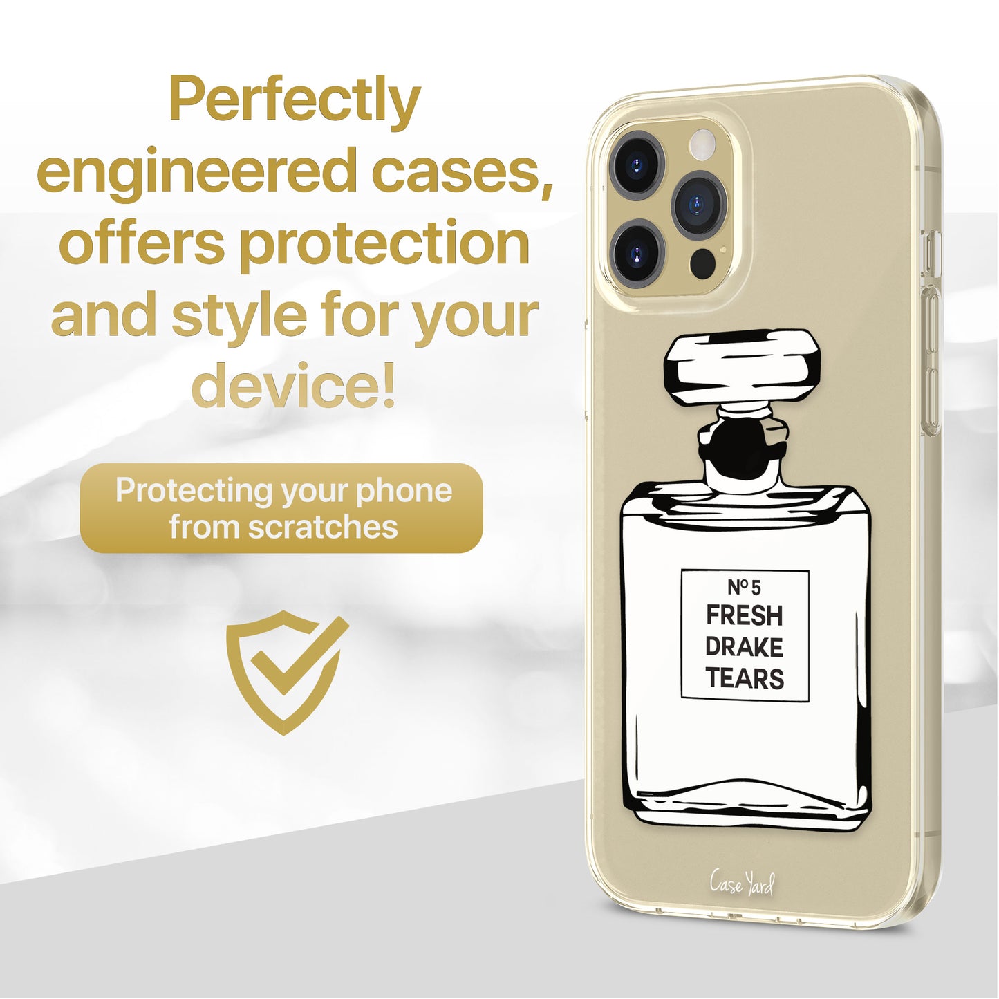 TPU Clear case with (Drake Tears) Design for iPhone & Samsung Phones