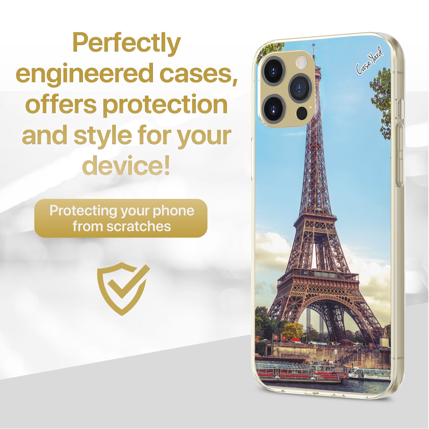 Eiffel Tower TPU Clear Phone Case for iPhone & Samsung Phones