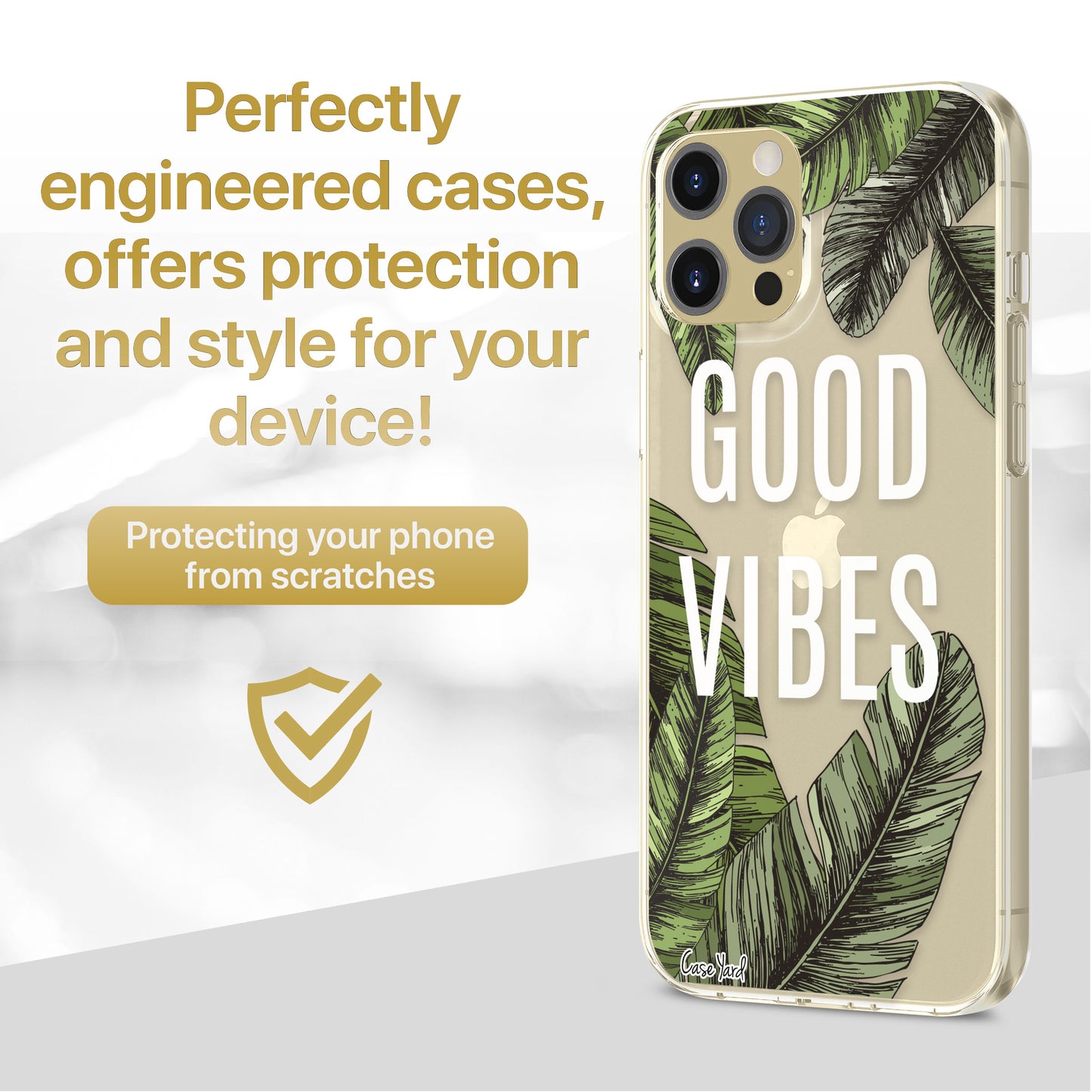 Good Vibes TPU Clear Phone Case for iPhone & Samsung Phones