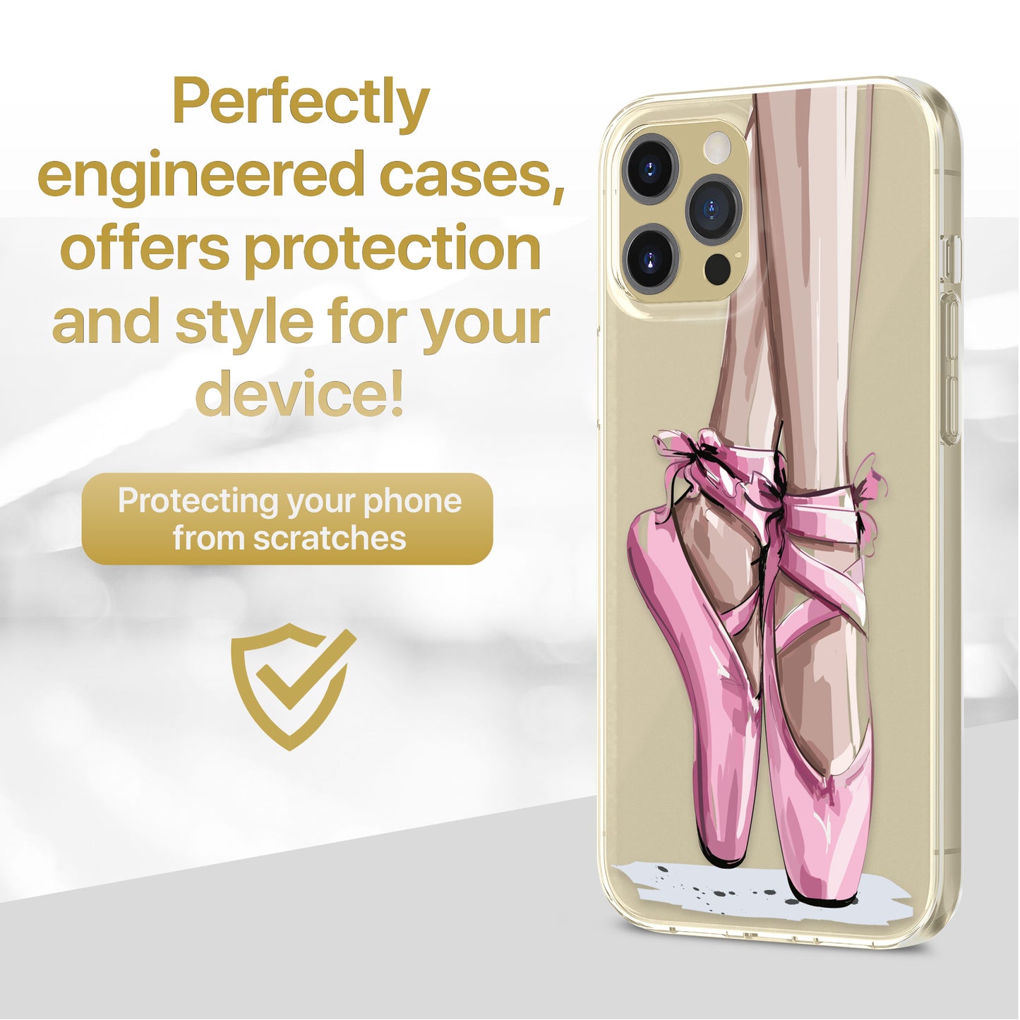 Ballerina TPU Clear Phone Case for iPhone & Samsung Phones