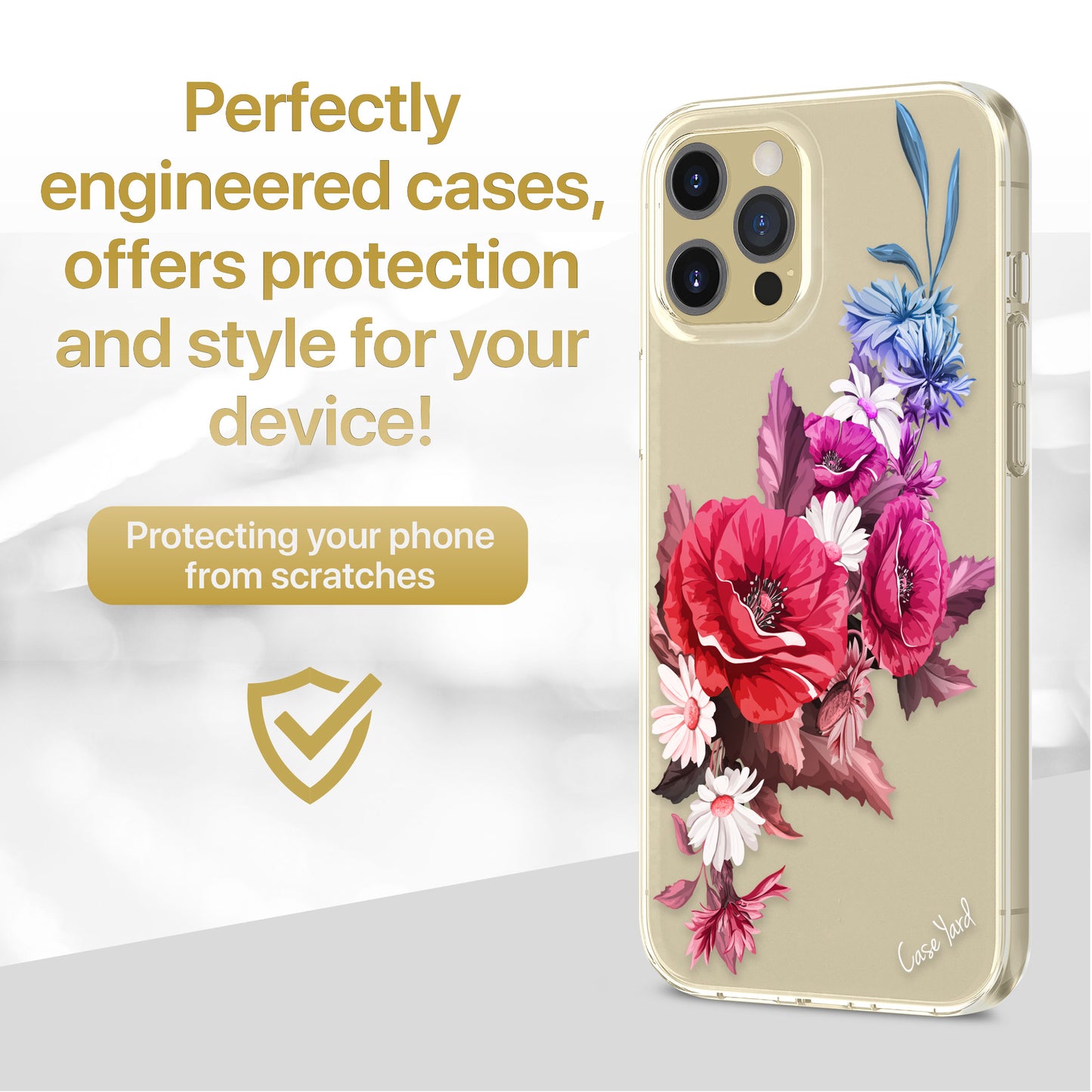 Hawaii Bouquet TPU Clear Phone Case for iPhone & Samsung Phones