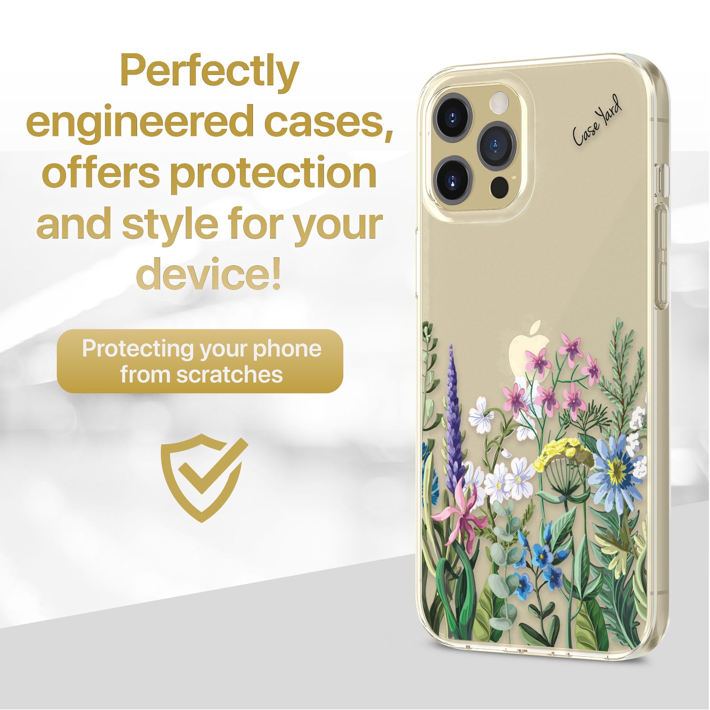 Flower Bouquet TPU Clear Phone Case for iPhone & Samsung Phones
