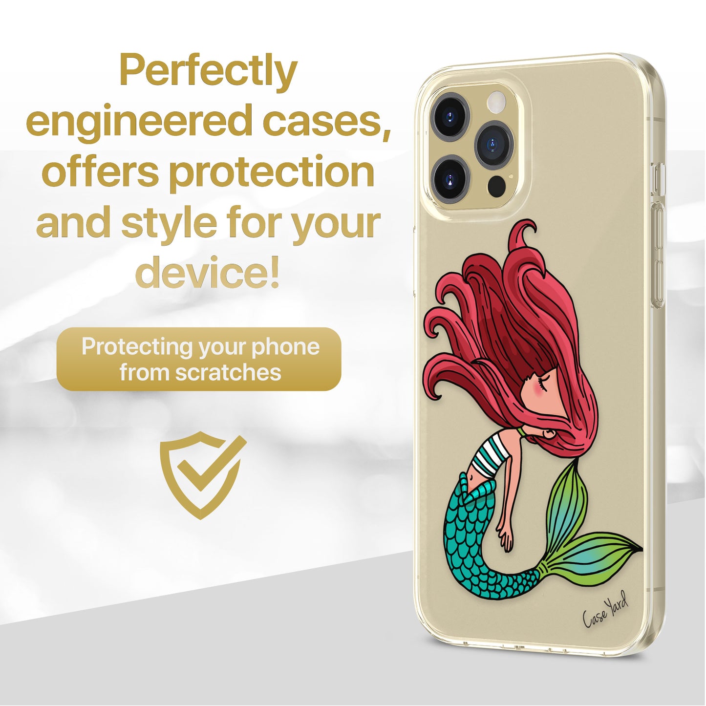 TPU Case Clear case with (Princess of the Sea ) Design for iPhone & Samsung Phones