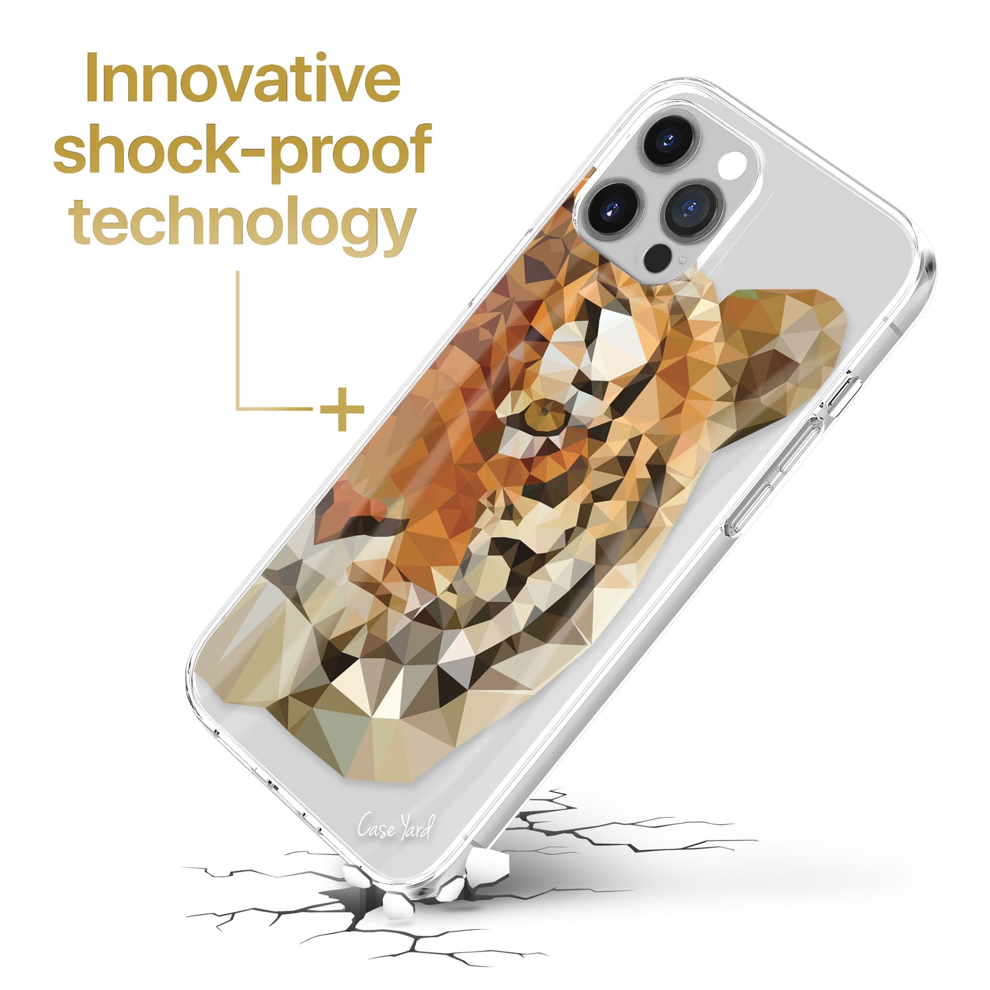 TPU Clear case with (Tiger Face) Design for iPhone & Samsung Phones