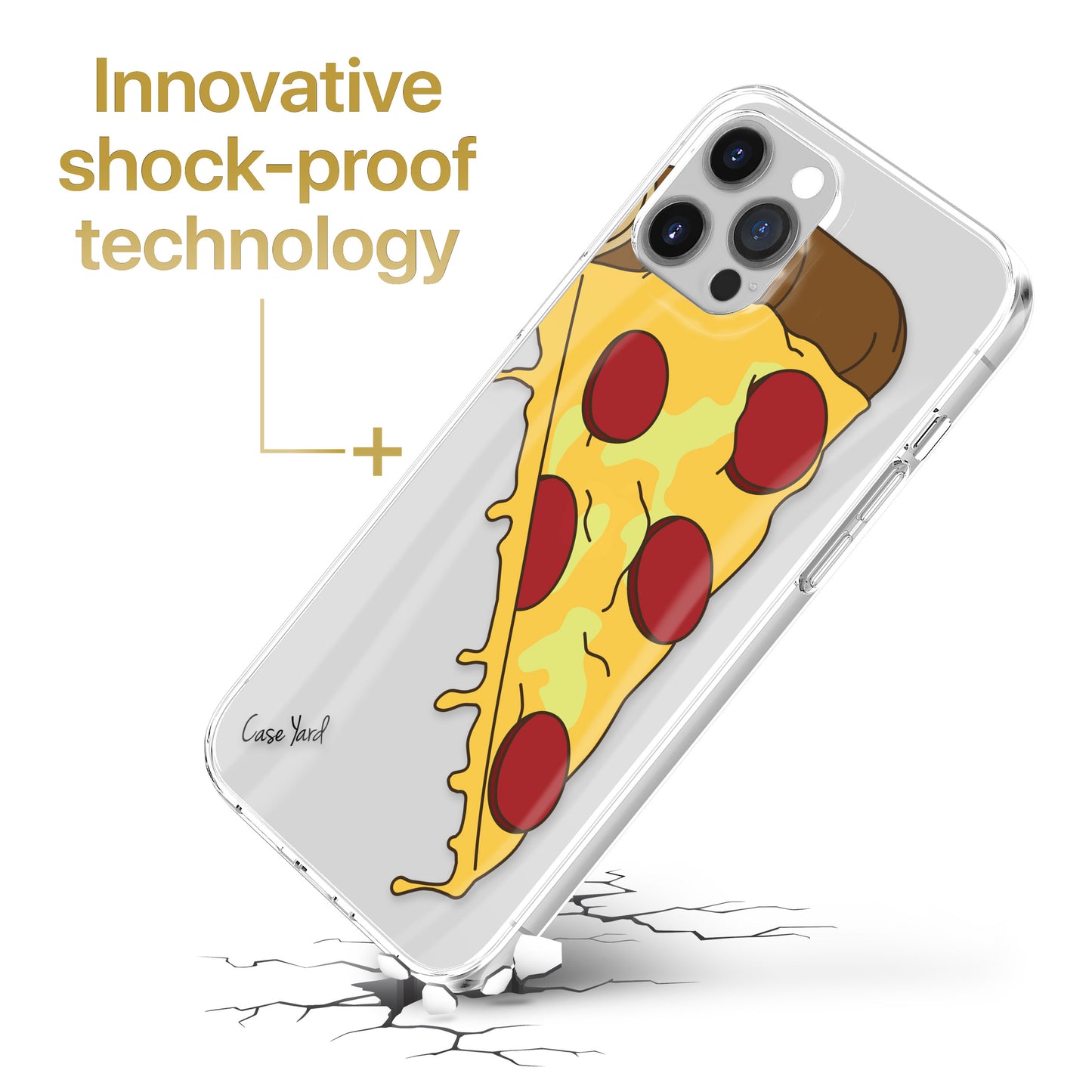 Pizza Slice TPU Clear Phone Case for iPhone & Samsung Phones