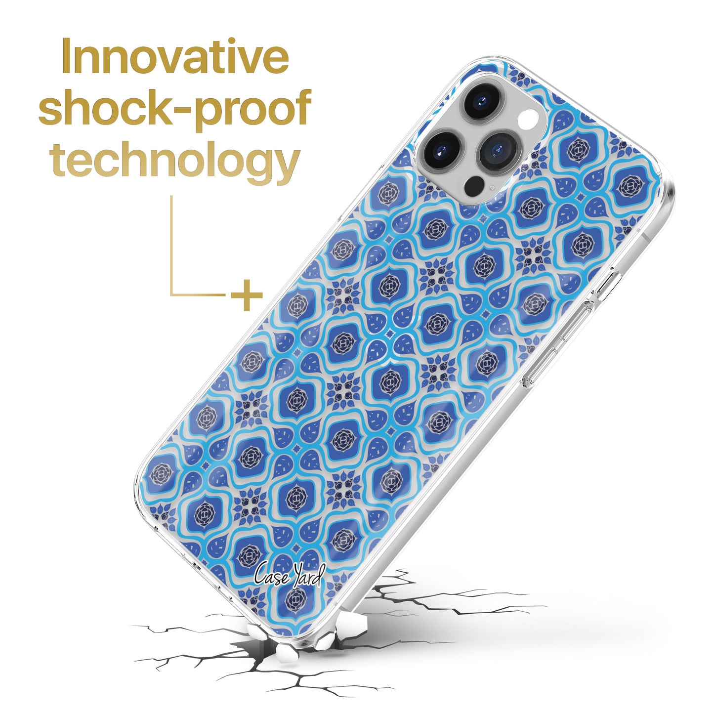 TPU Case Clear case with (Moroccan Tile) Design for iPhone & Samsung Phones
