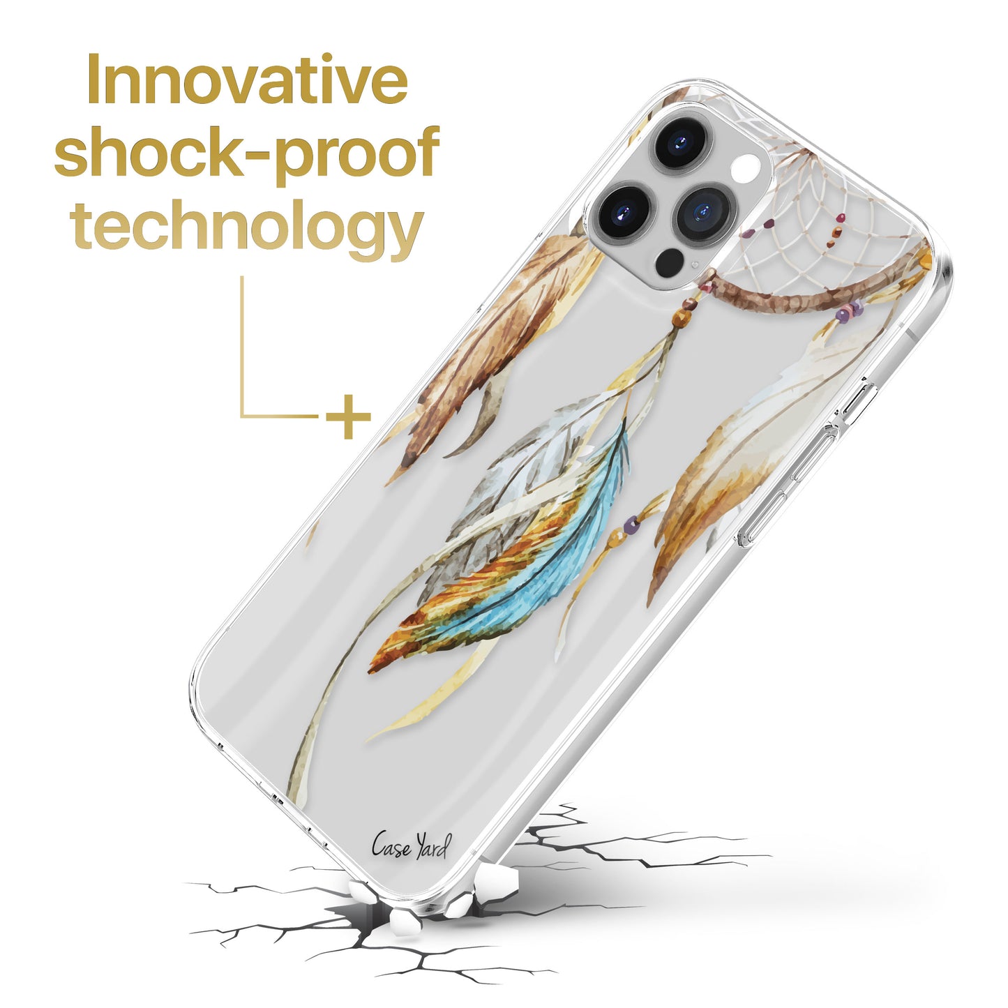 Watercolor Mandala TPU Clear Phone Case for iPhone & Samsung Phones