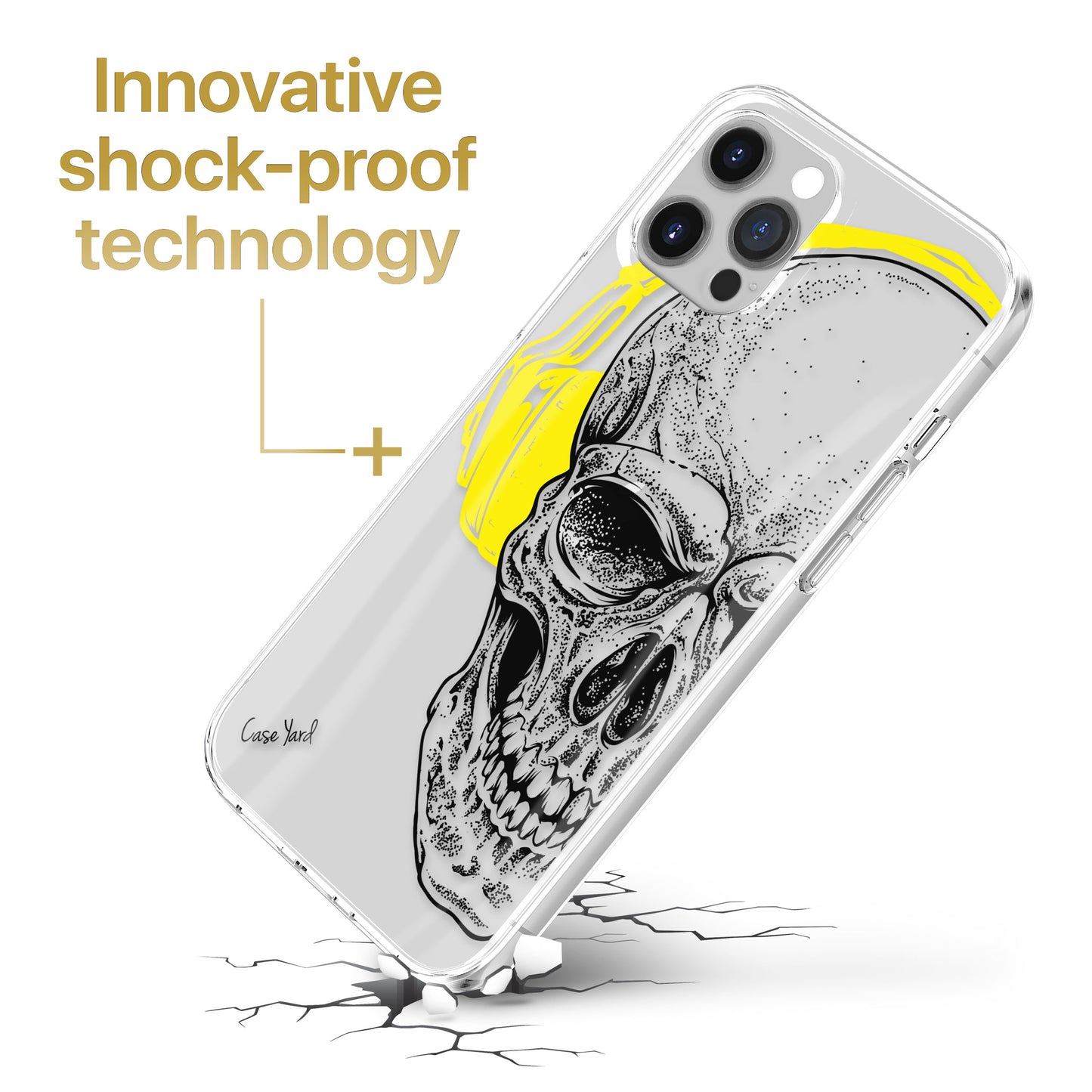 Headphone Skull TPU Clear Phone Case for iPhone & Samsung Phones