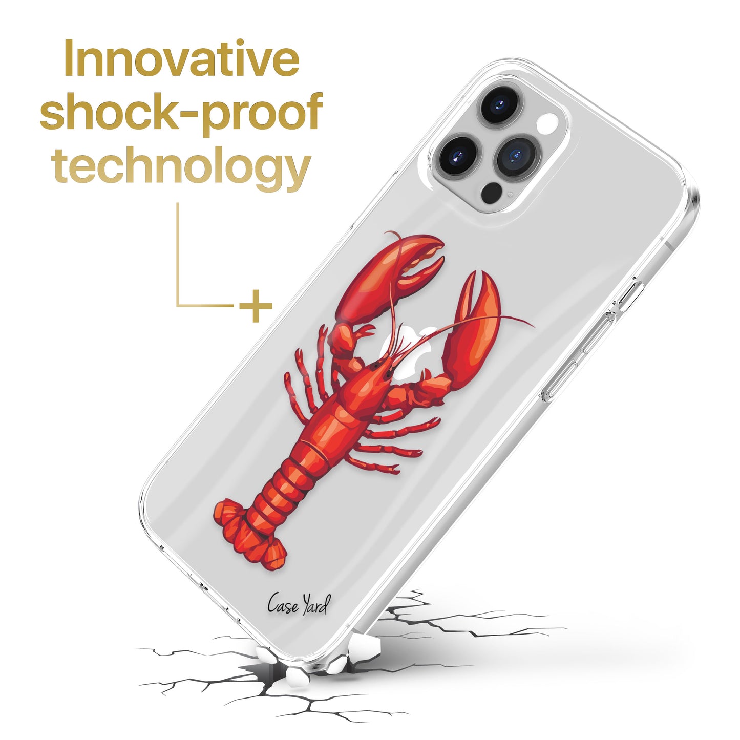 TPU Clear case with (Lobster) Design for iPhone & Samsung Phones