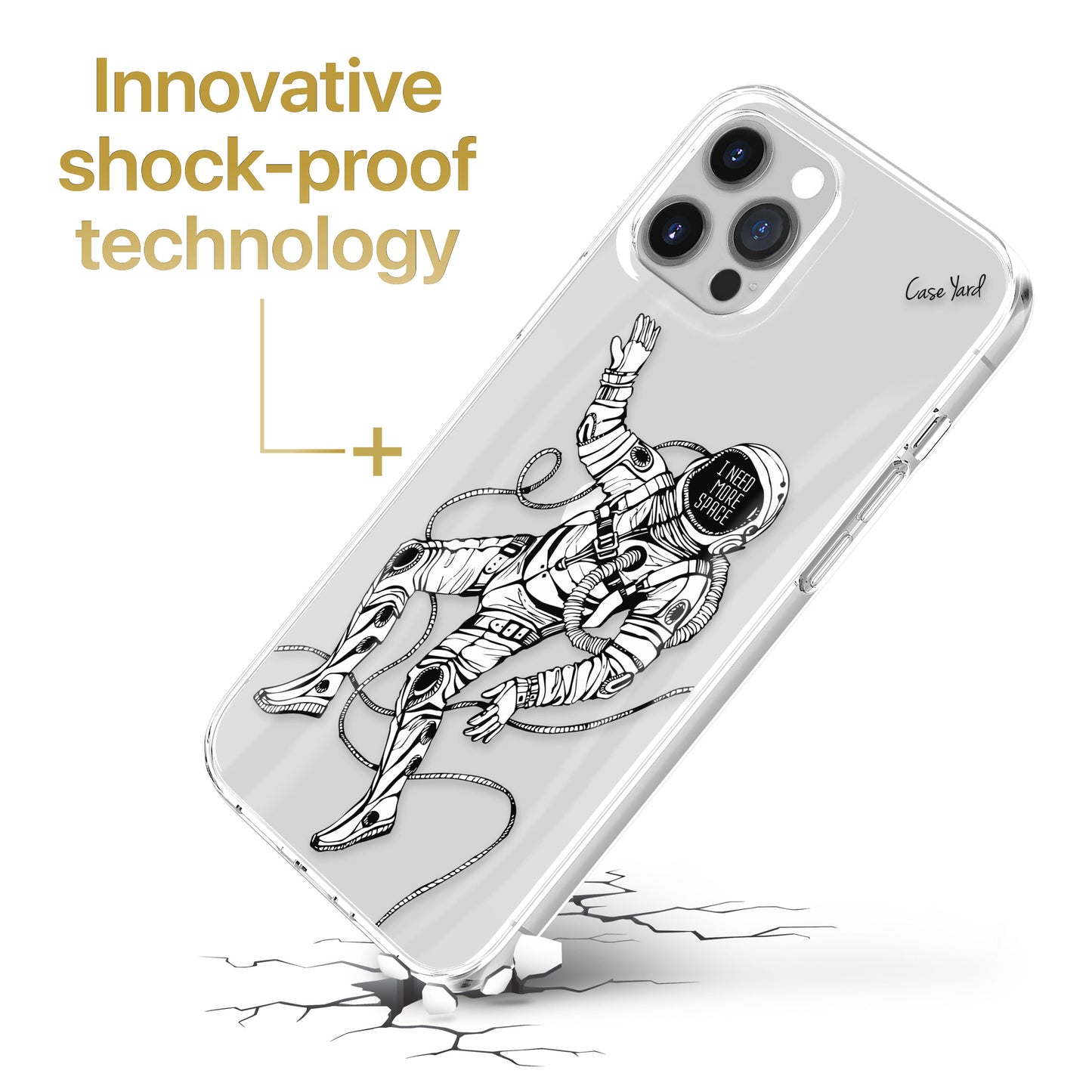 Astronaut TPU Clear Phone Case for iPhone & Samsung Phones