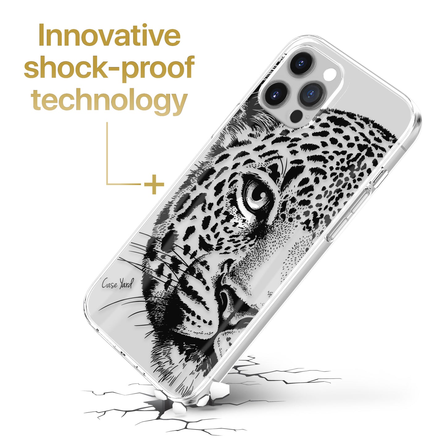 Leopard Sketch TPU Clear Phone Case for iPhone & Samsung Phones