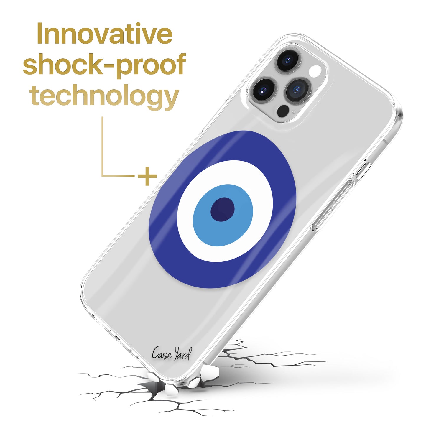 TPU Clear case with (Evil Eye) Design for iPhone & Samsung Phones