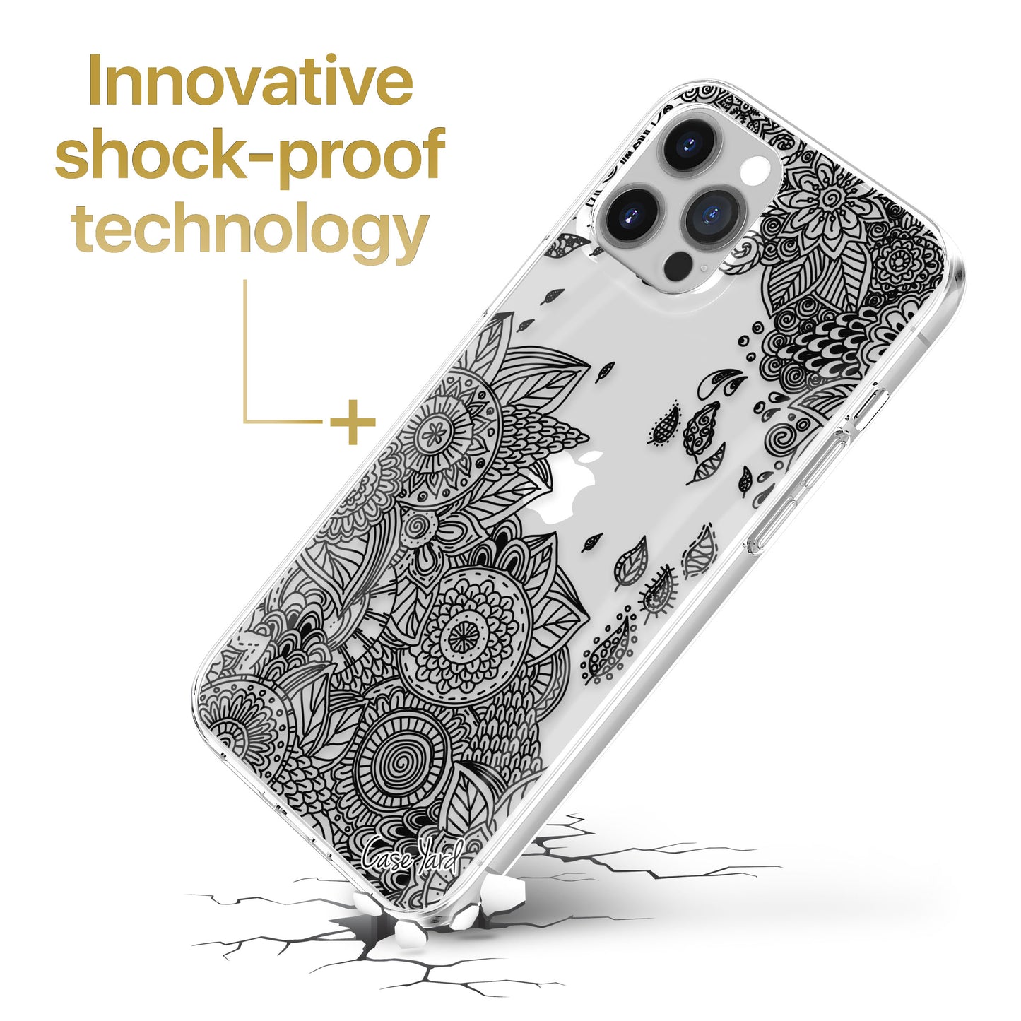 TPU Clear case with (Wind Flower) Design for iPhone & Samsung Phones