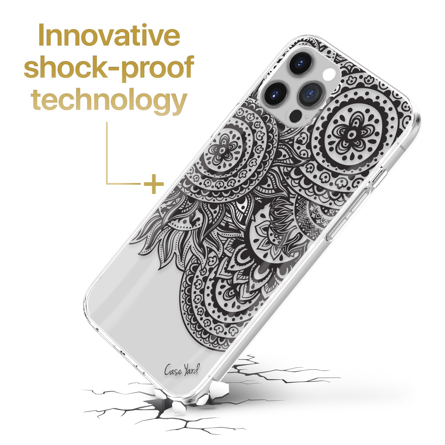 Doodle Circles TPU Clear Phone Case for iPhone & Samsung Phones