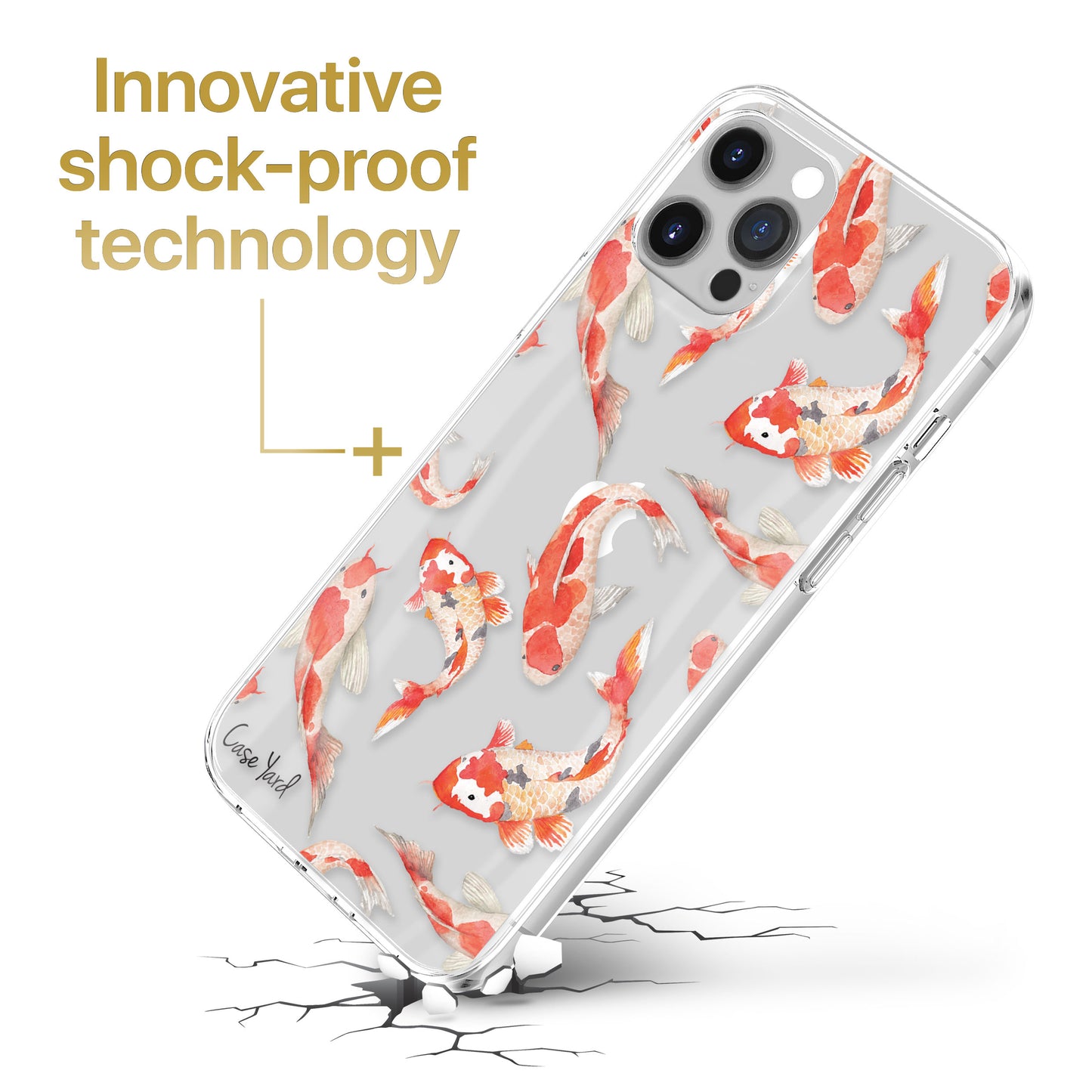 Koi Fish Pond TPU Clear Phone Case for iPhone & Samsung Phones