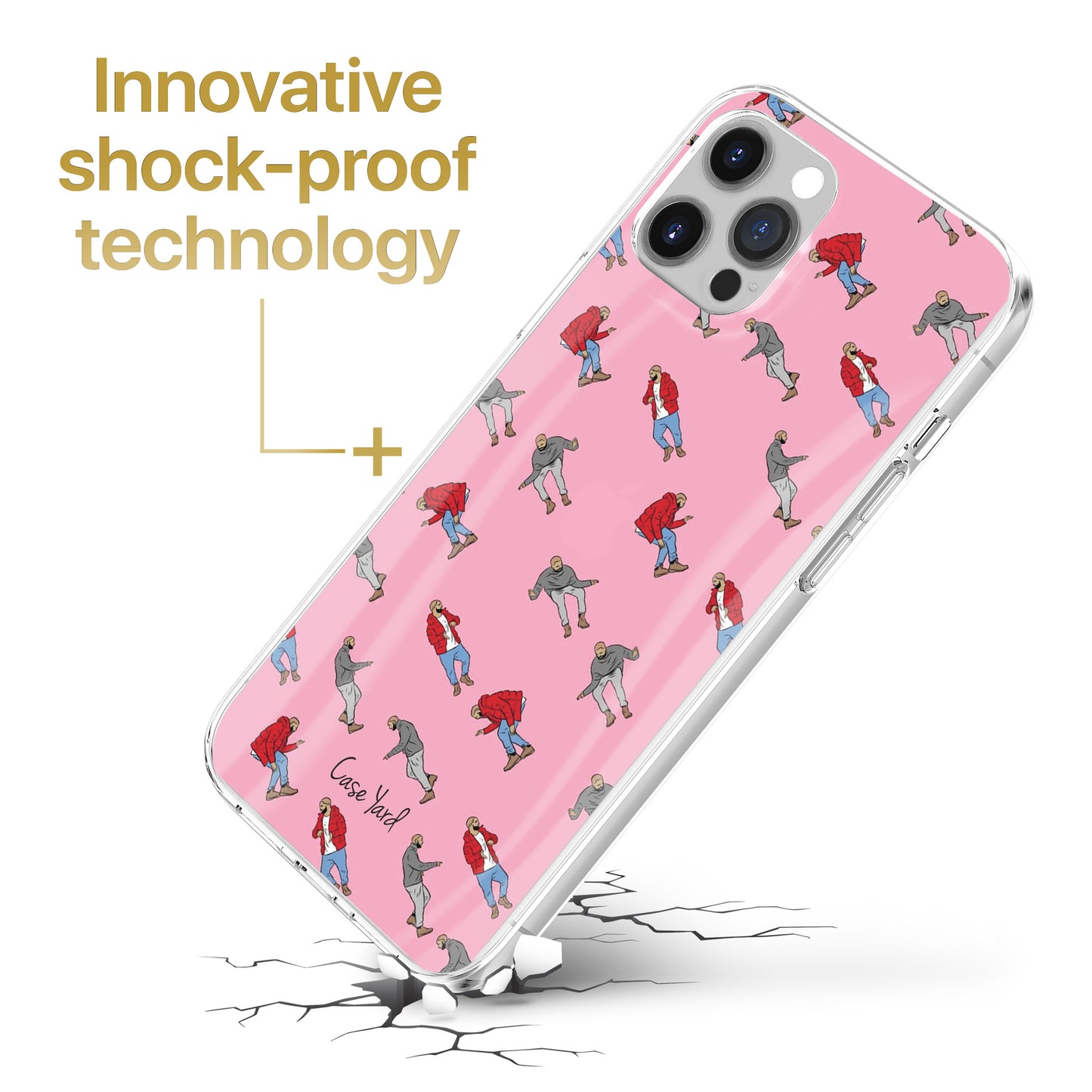 Drake Dancing Pattern TPU Clear Phone Case for iPhone & Samsung Phones