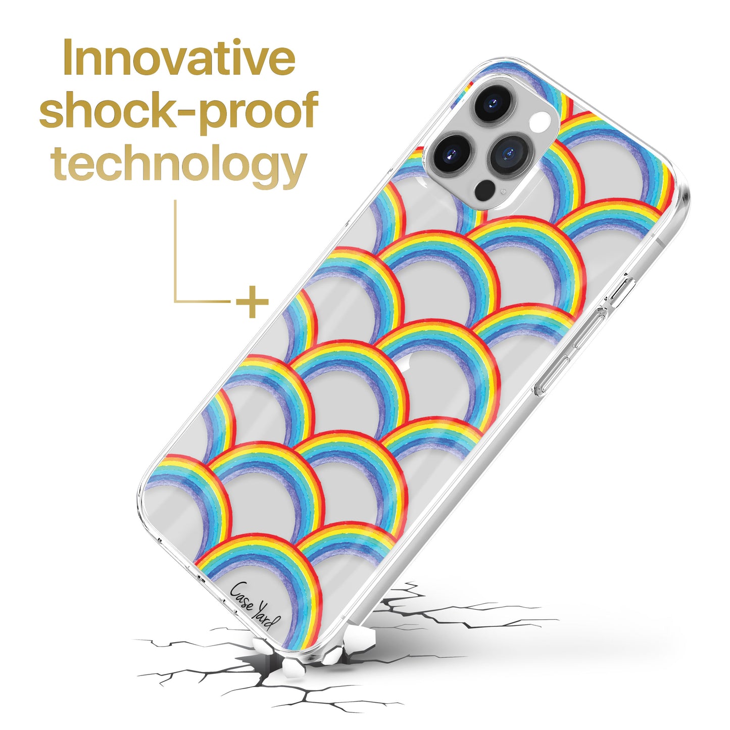 Rainbow Pattern TPU Clear Phone Case for iPhone & Samsung Phones