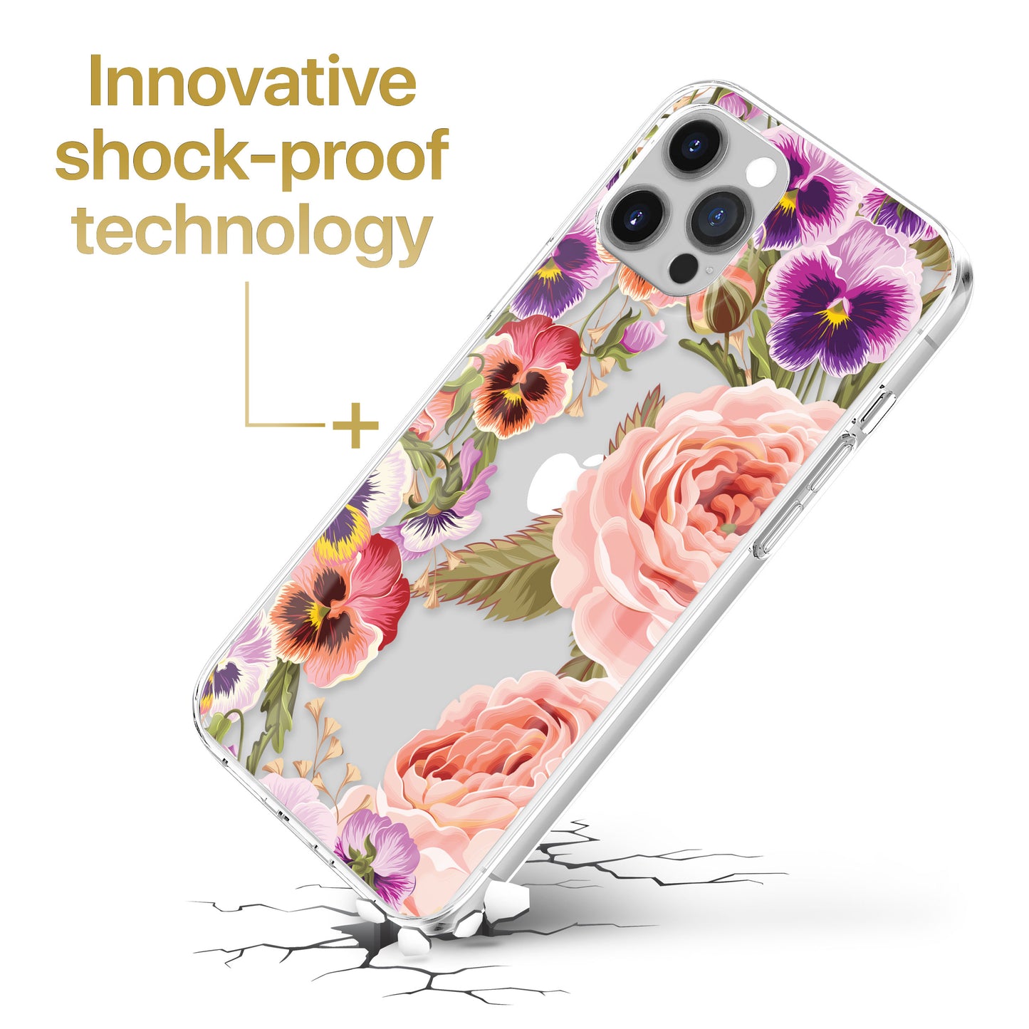 Pansy Garden TPU Clear Phone Case for iPhone & Samsung Phones