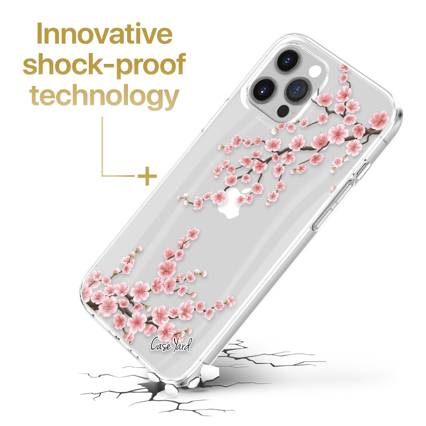 TPU Case Clear case with (Sakura Floral) Design for iPhone & Samsung Phones