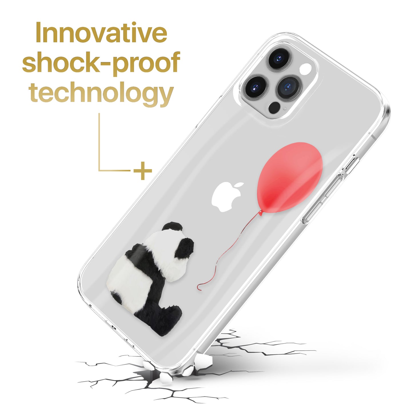 TPU Case Clear case with (Sad Panda) Design for iPhone & Samsung Phones