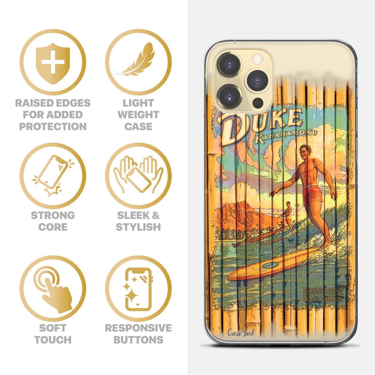 TPU Clear case with (Duke) Design for iPhone & Samsung Phones