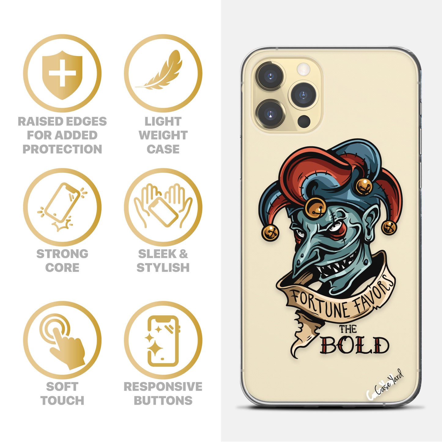 Joker TPU Clear Phone Case for iPhone & Samsung Phones