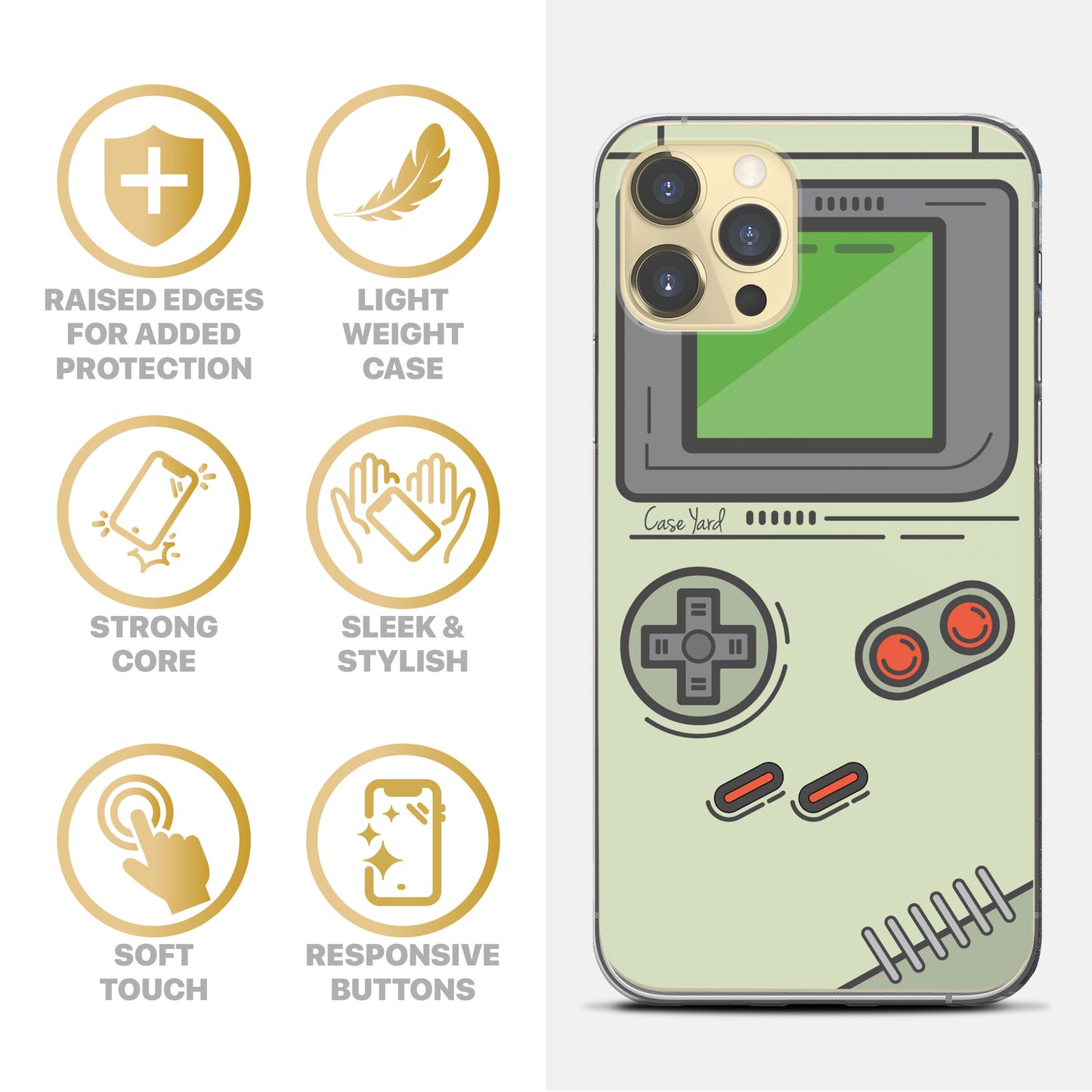 CaseBoy TPU Clear Phone Case for iPhone & Samsung Phones