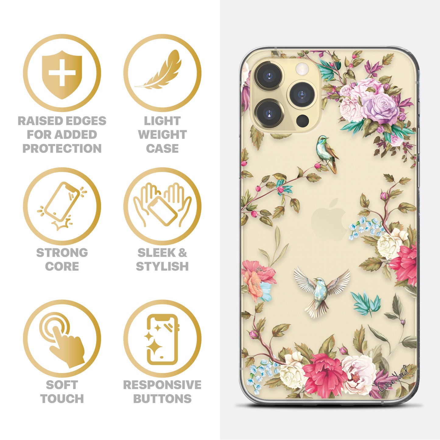 Valley Birds TPU Clear Phone Case for iPhone & Samsung Phones