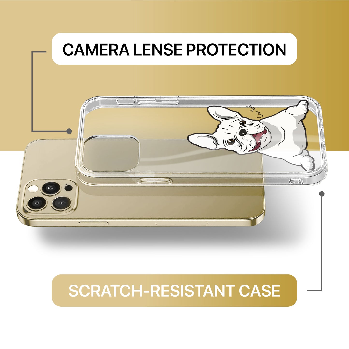 Dog TPU Clear Phone Case for iPhone & Samsung Phones