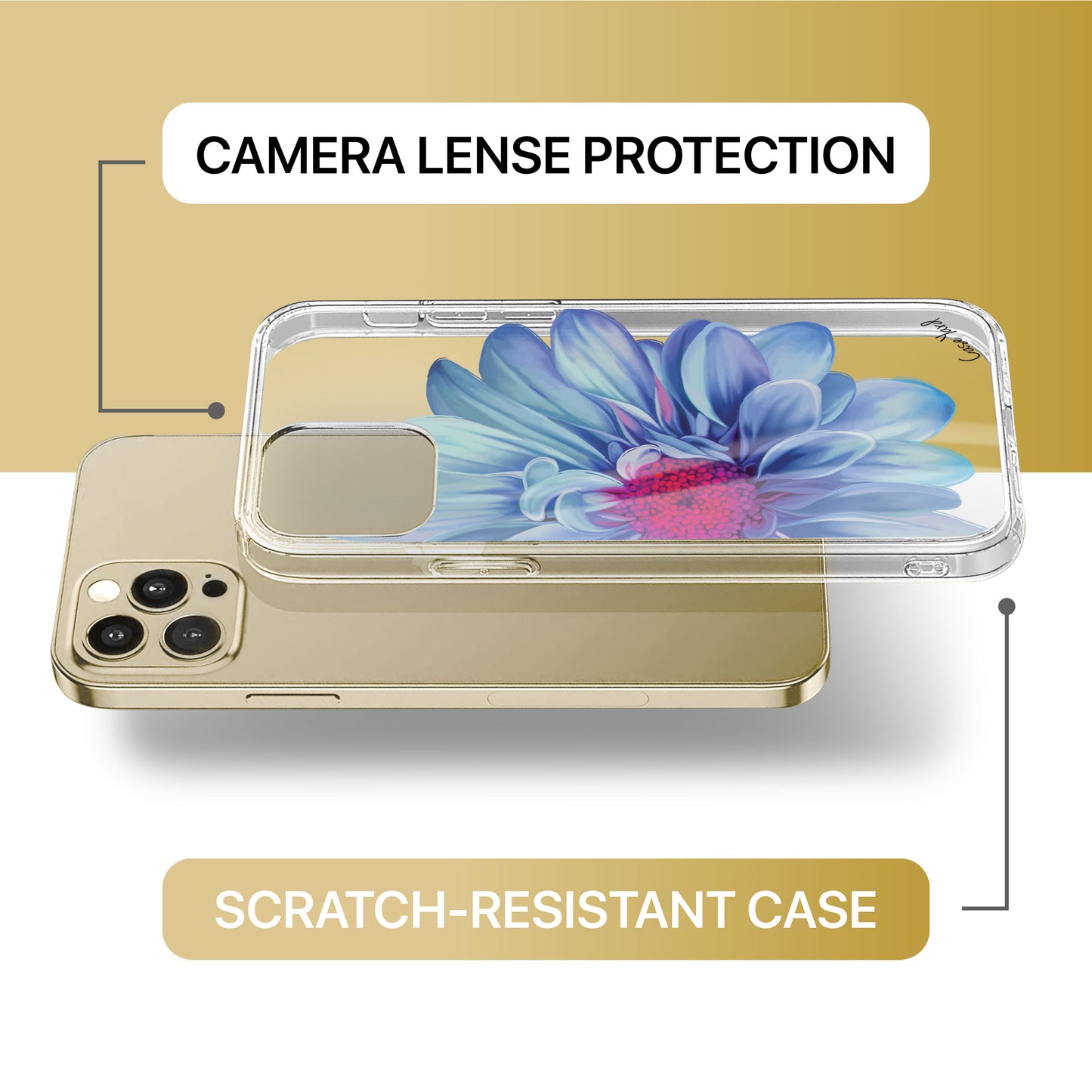 Mona Lisa Flower TPU Clear Phone Case for iPhone & Samsung Phones