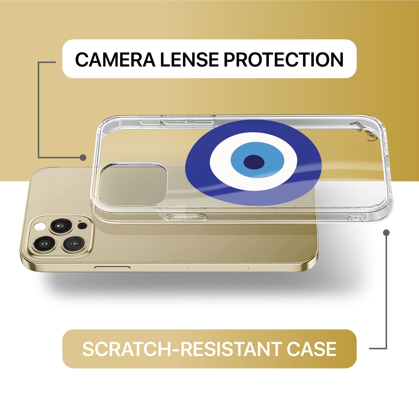Evil Eye TPU Clear Phone Case for iPhone & Samsung Phones